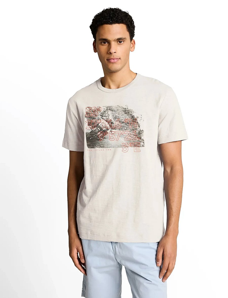 Tom Tailor - photoprint t-shirt - lühikeste varrukatega t-särgid - gardenia white - 4