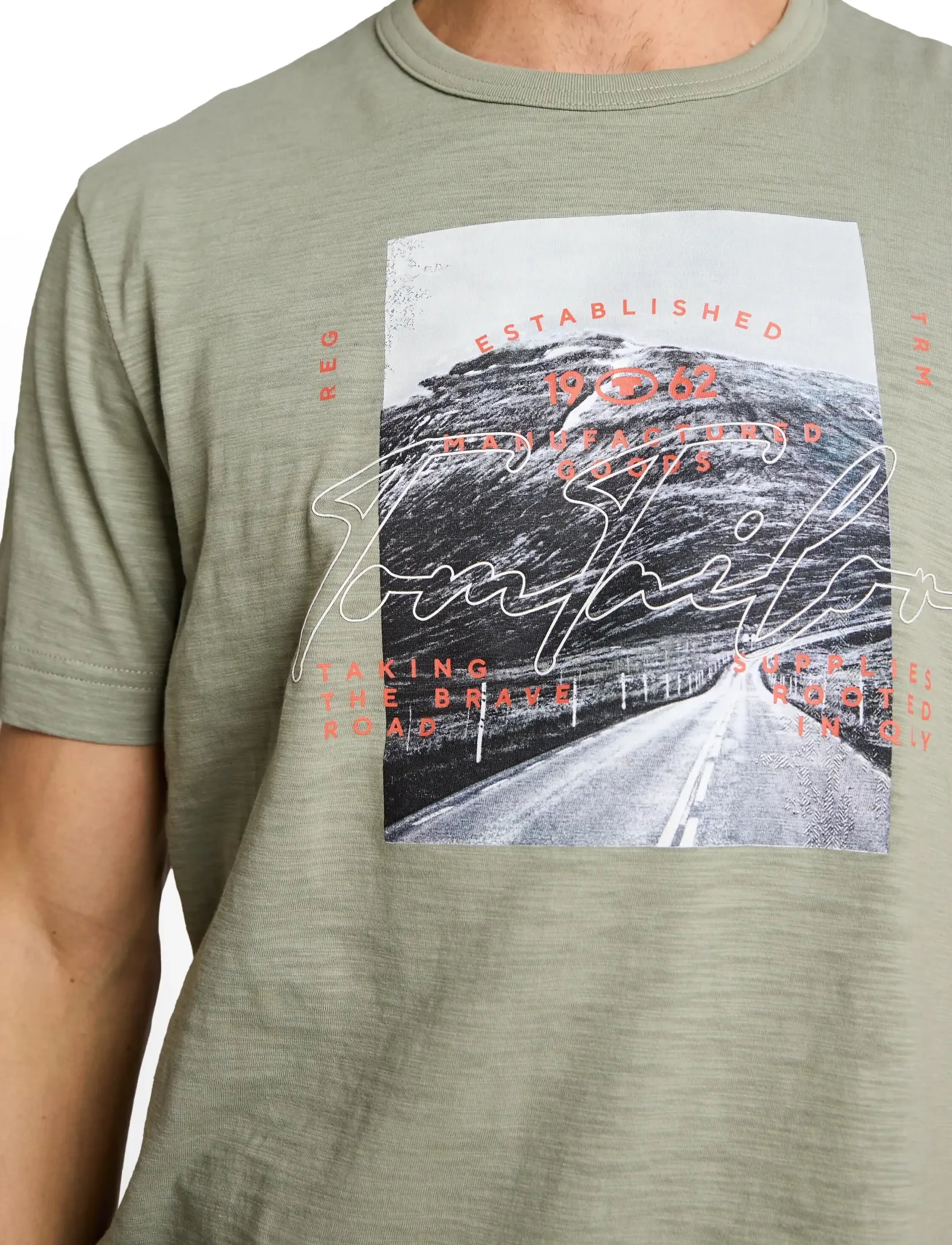 Tom Tailor - photoprint  t-shirt - stutterma bolir - greyish shadow olive - 3