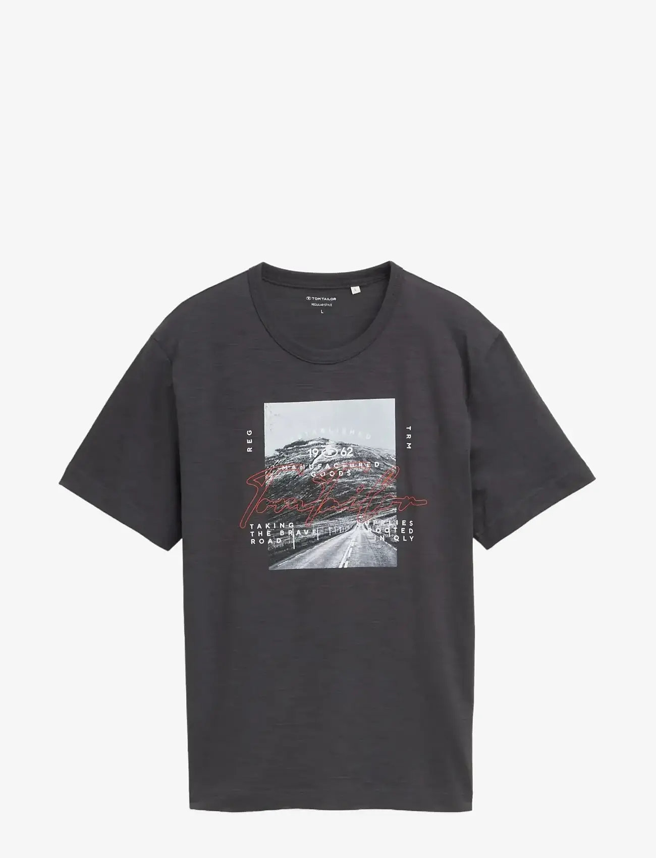 Tom Tailor - photoprint  t-shirt - kortærmede t-shirts - tarmac grey - 1