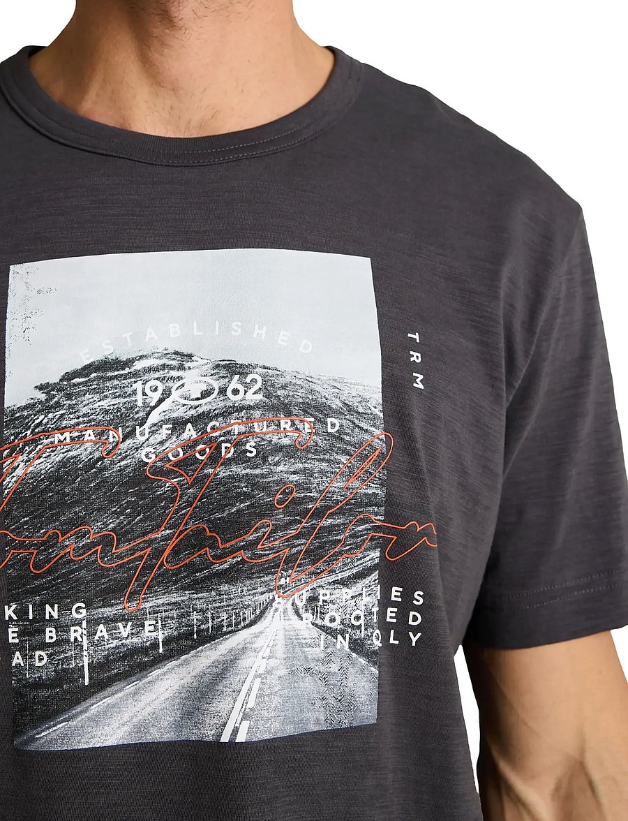 Tom Tailor - photoprint t-shirt - kurzärmelige t-shirts - tarmac grey - 3