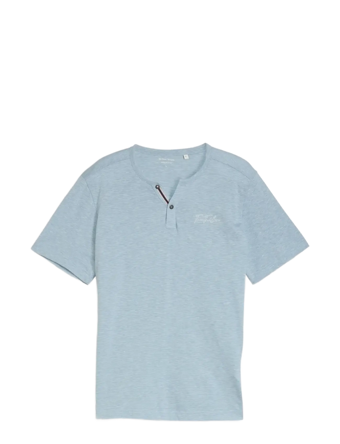 TOM TAILOR Fine Gestreift Serafino Blau - L - Herren