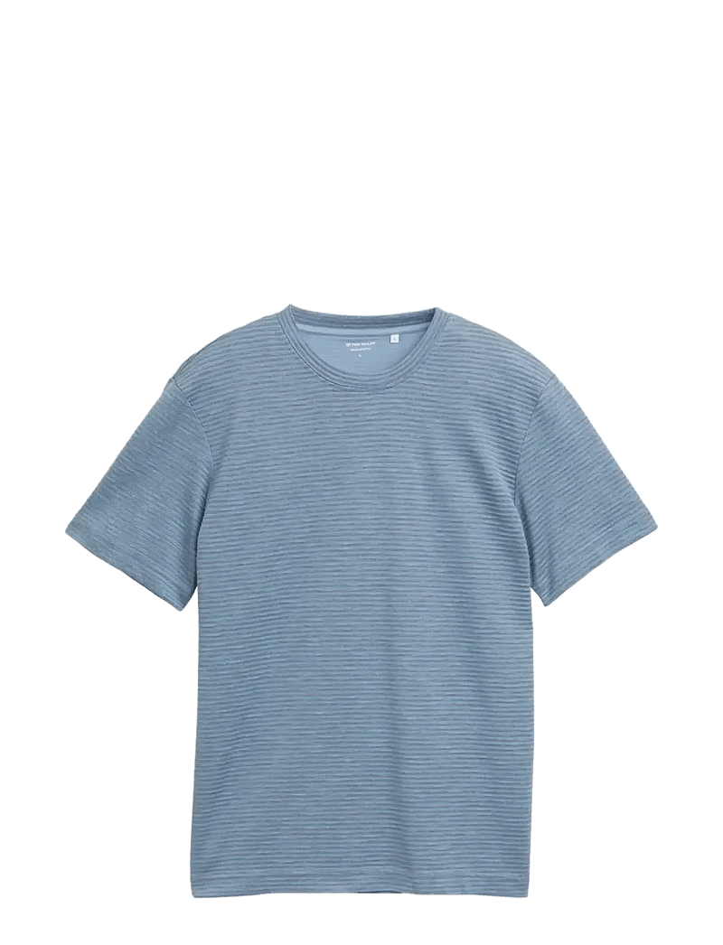 Tom Tailor - striped t-shirt - kurzärmelig - blue grey grindle stripe - 1