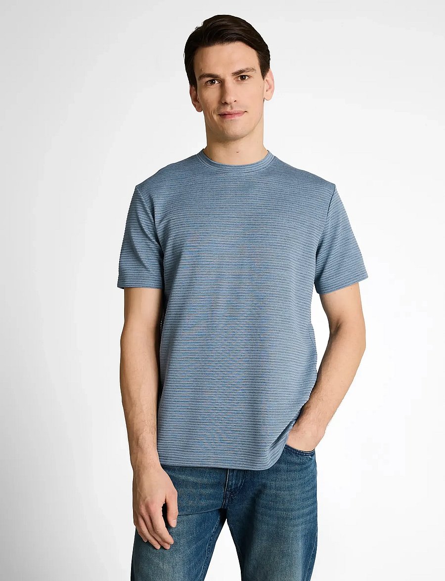 Tom Tailor - striped t-shirt - kurzärmelige t-shirts - blue grey grindle stripe - 3