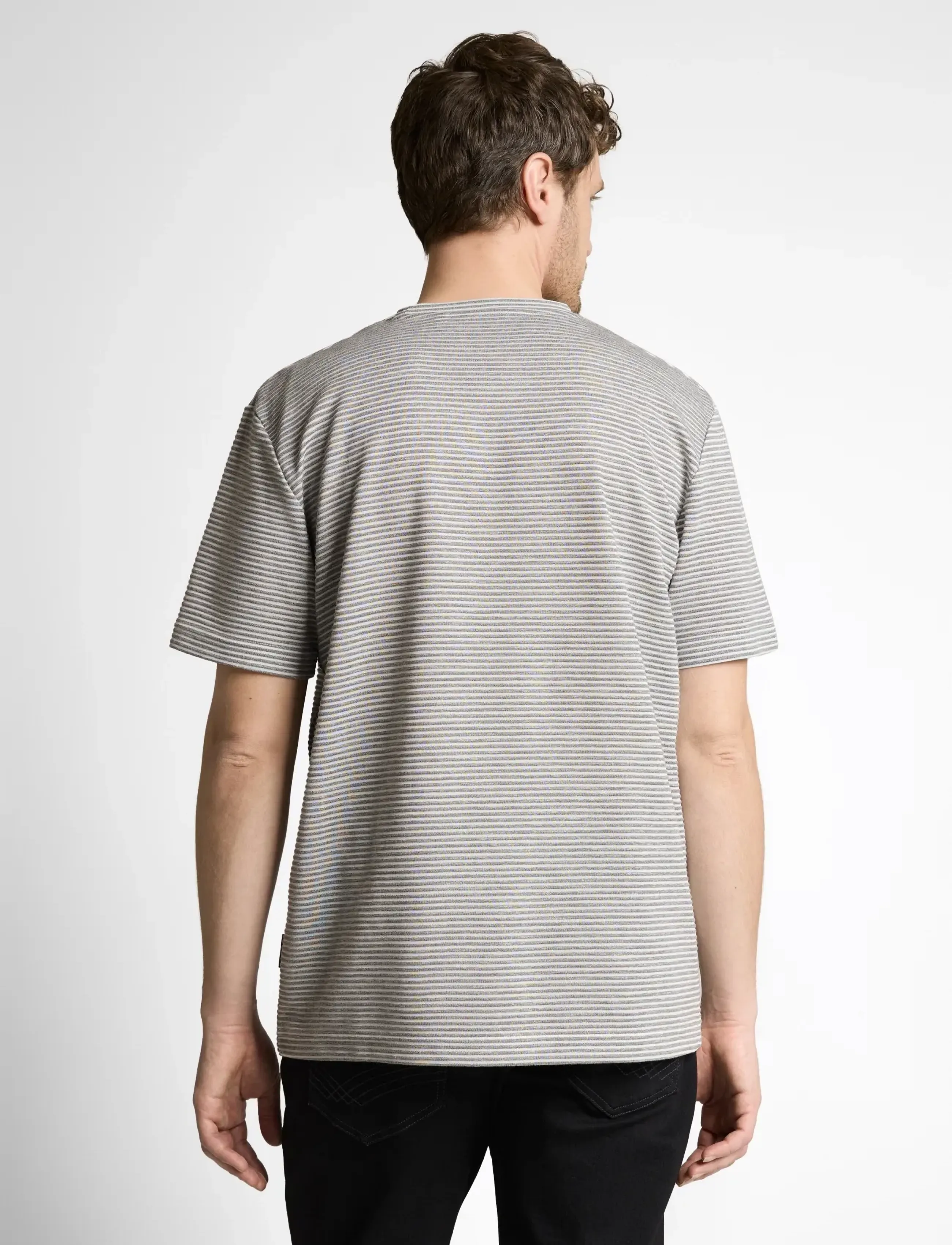 Tom Tailor - striped t-shirt - kortærmede t-shirts - white grey grindle stripe - 2
