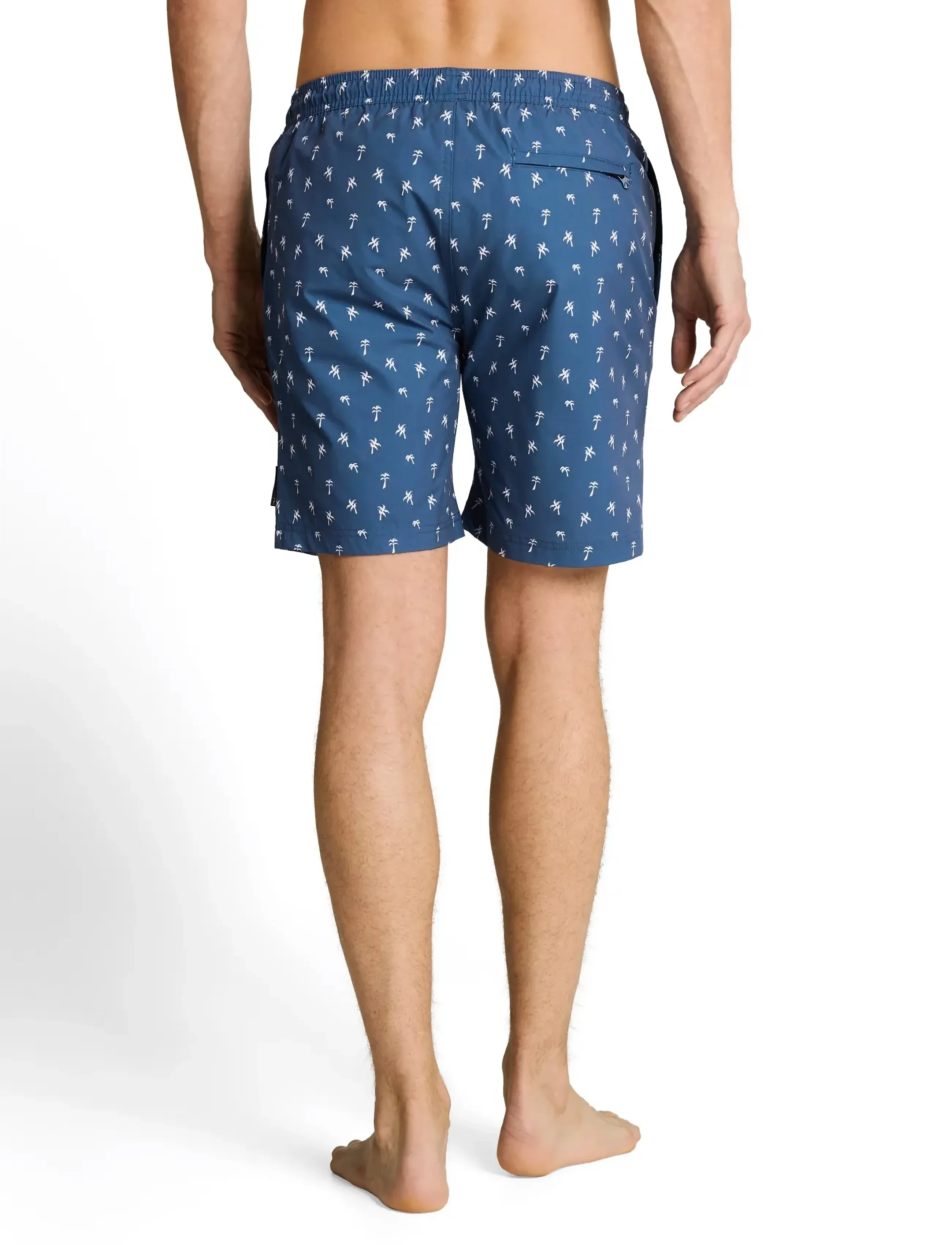 Tom Tailor - printed swim shorts - najniższe ceny - blue white mini palm print - 2