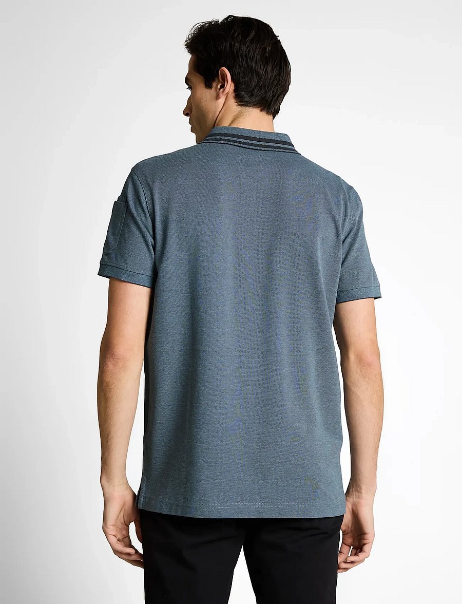 Tom Tailor - detailed polo - kurzärmelig - blue grey two tone - 2