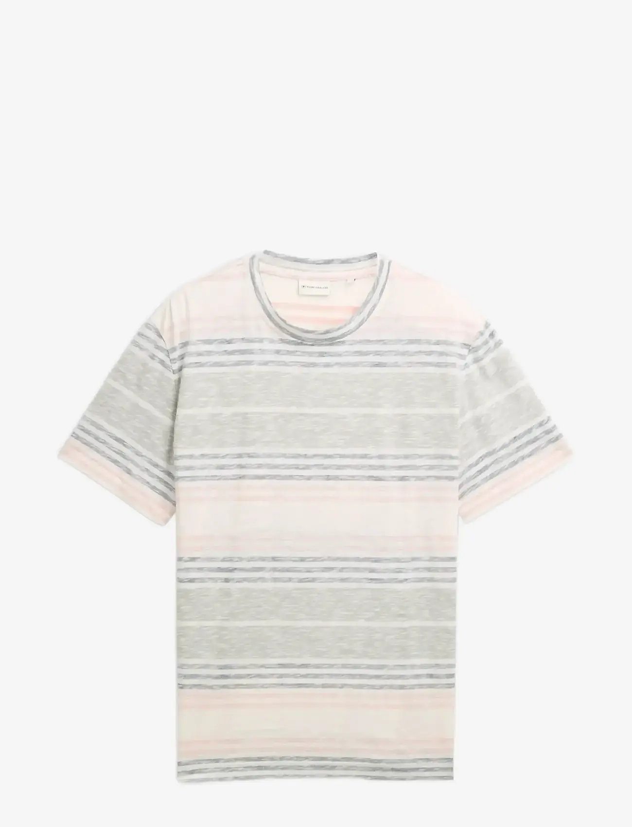 Tom Tailor - inside printed stripe t-shirt - kurzärmelig - rose teal multi color stripe - 1