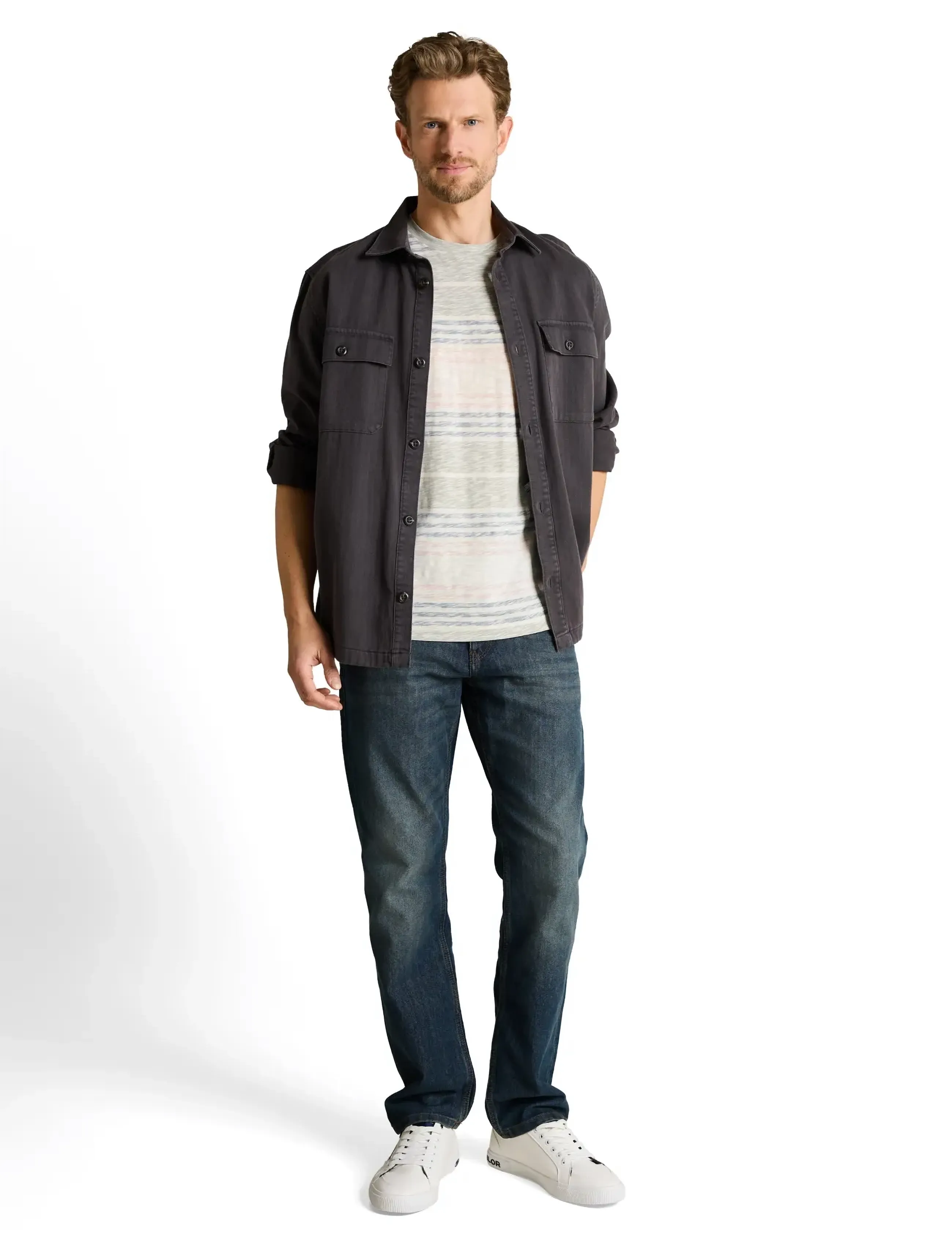 Tom Tailor inside printed stripe t-shirt - Alles anzeigen - ROSE TEAL MULTI COLOR STRIPE / multi