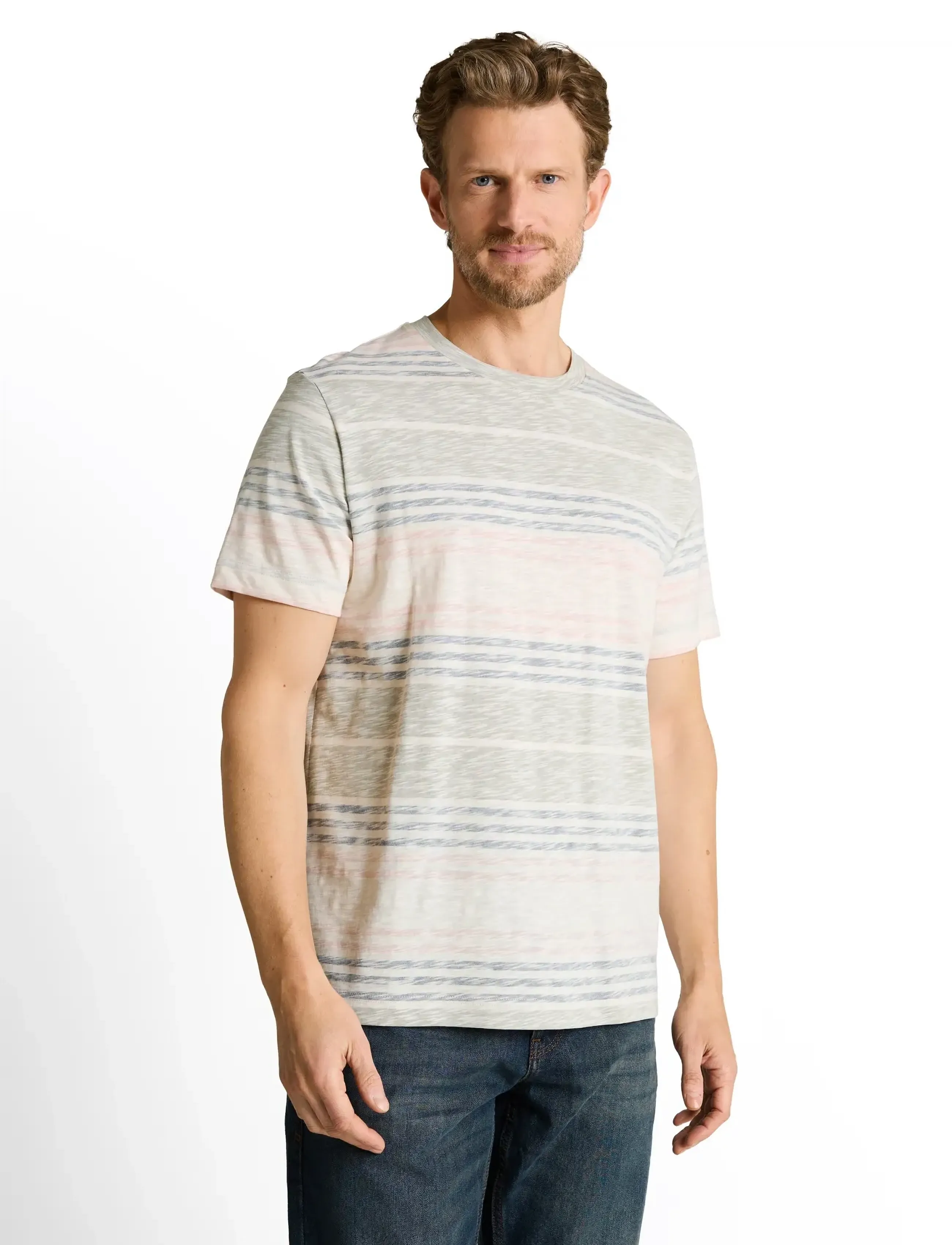 Tom Tailor - inside printed stripe t-shirt - kurzärmelig - rose teal multi color stripe - 4