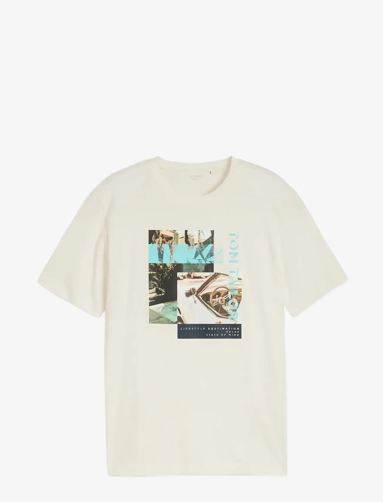Tom Tailor - photoprint t-shirt - kortærmede t-shirts - gardenia white - 1