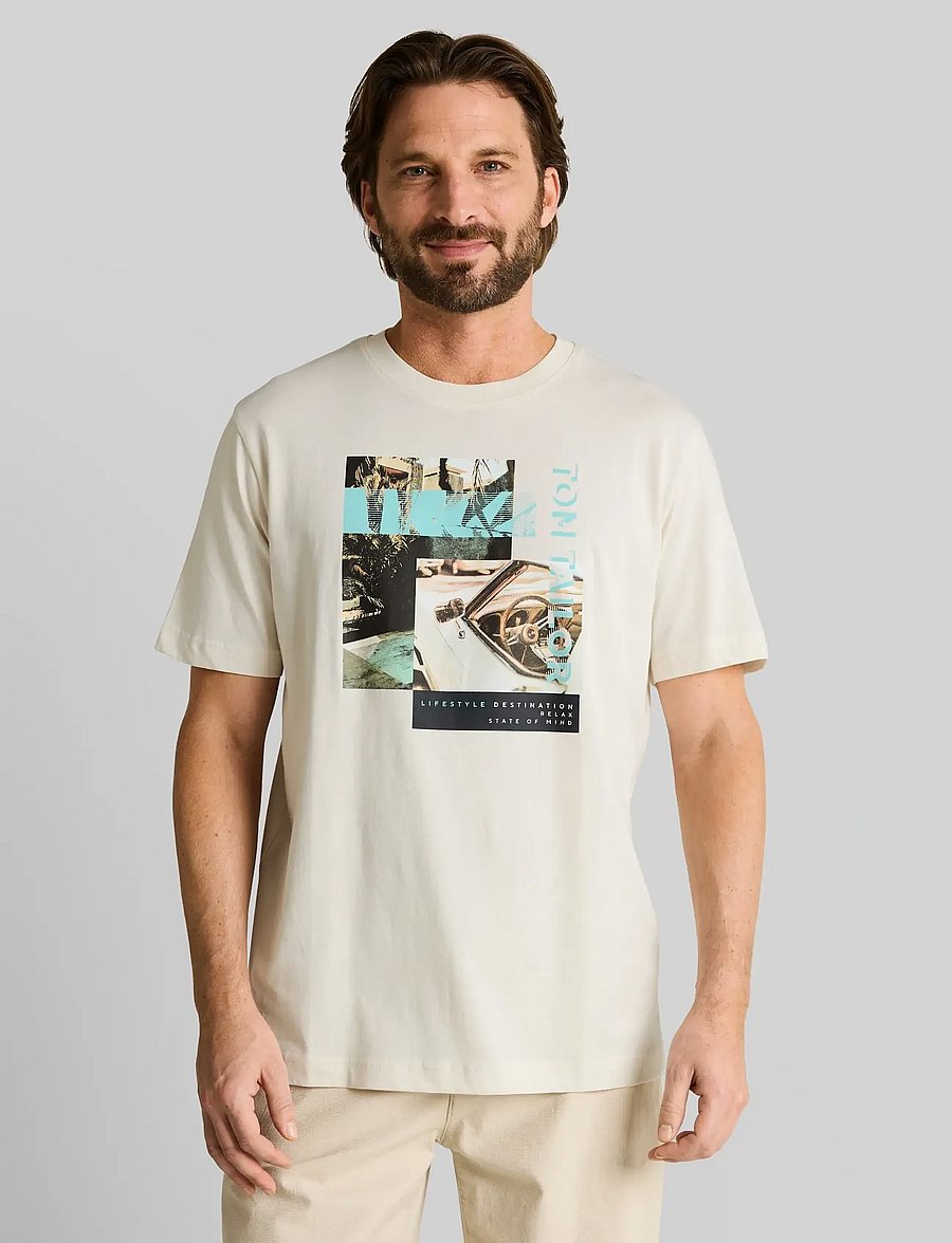 Tom Tailor - photoprint t-shirt - lühikeste varrukatega t-särgid - gardenia white - 4
