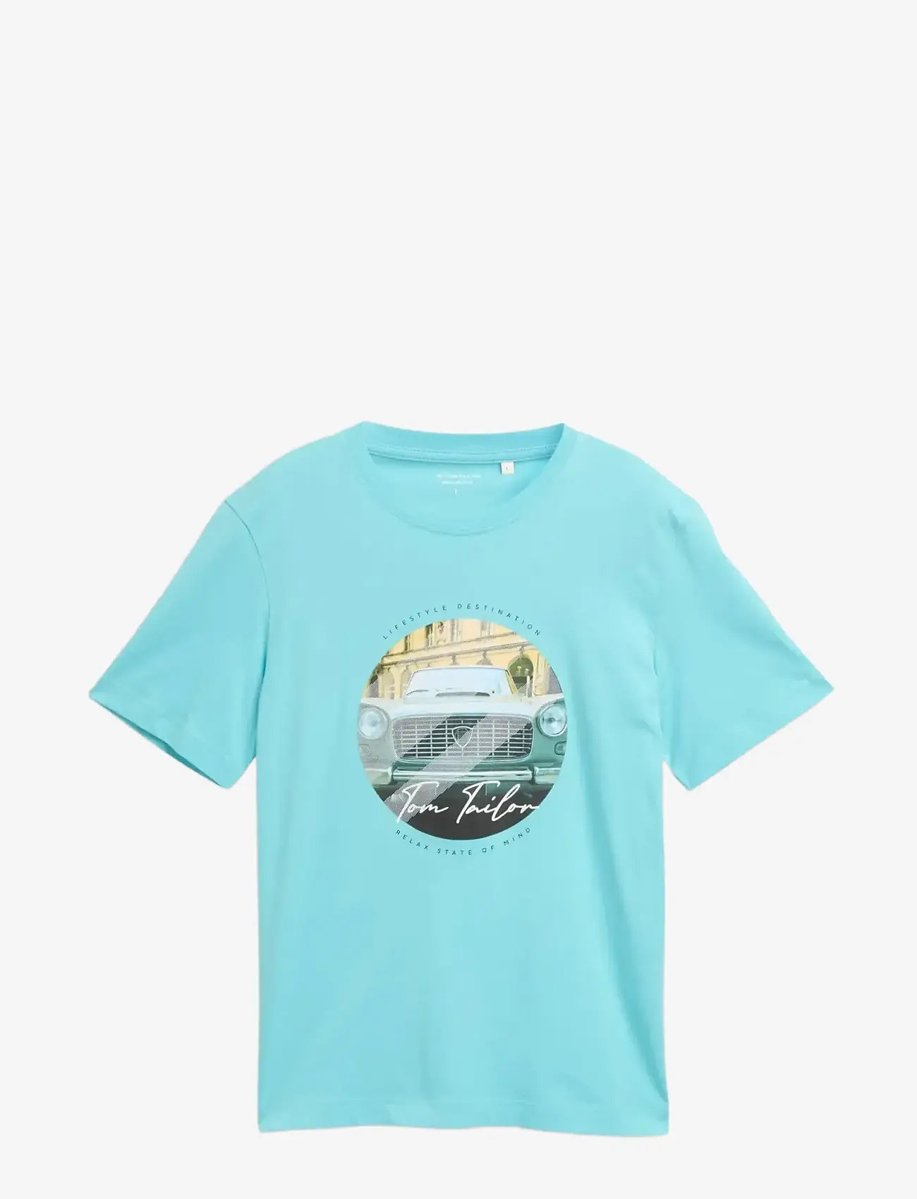 Tom Tailor - photoprint t-shirt - kortærmede t-shirts - river teal - 1