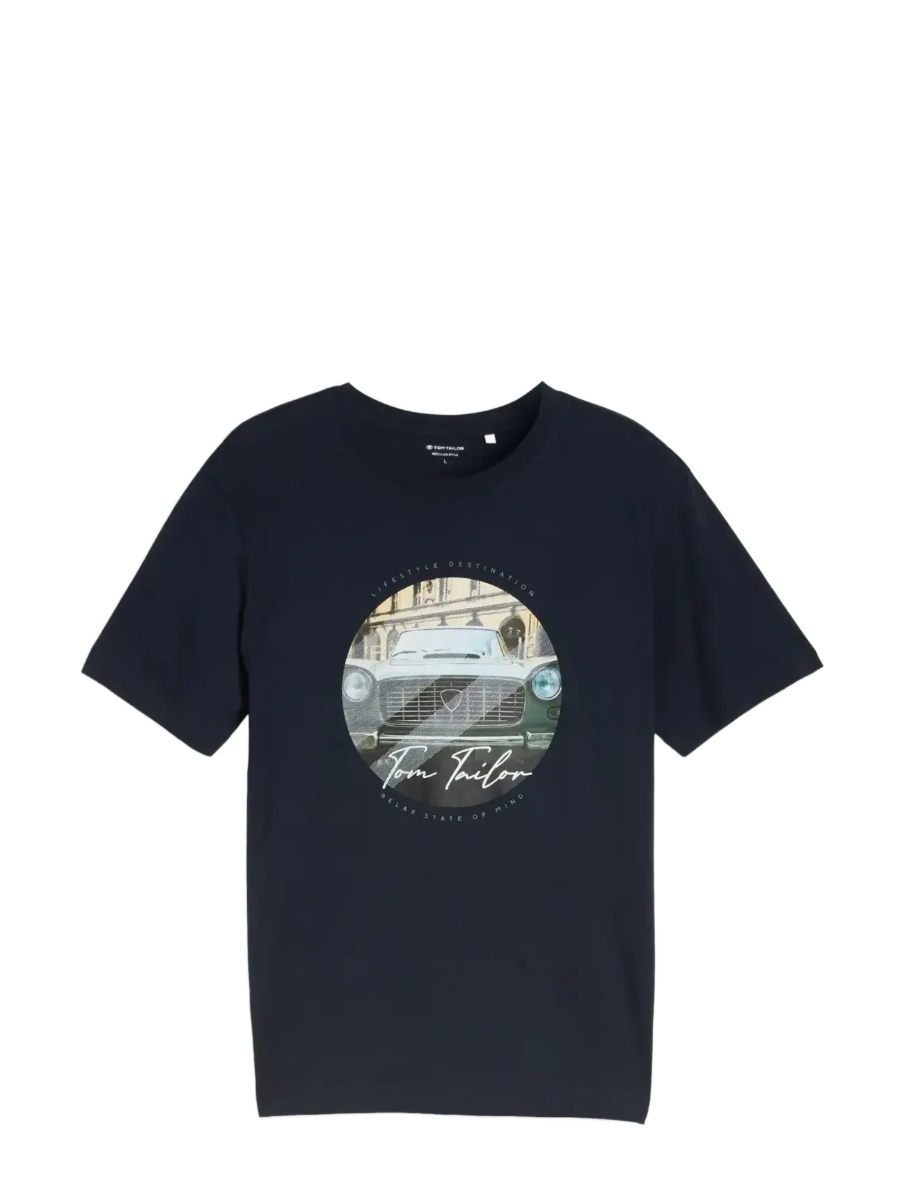 Tom Tailor photoprint t-shirt - T-särgid - SKY CAPTAIN BLUE / navy