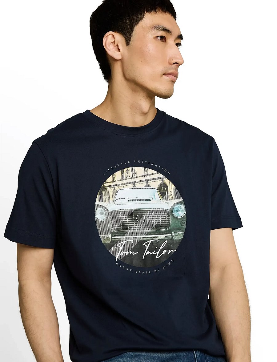 Tom Tailor - photoprint t-shirt - short-sleeved t-shirts - sky captain blue - 3
