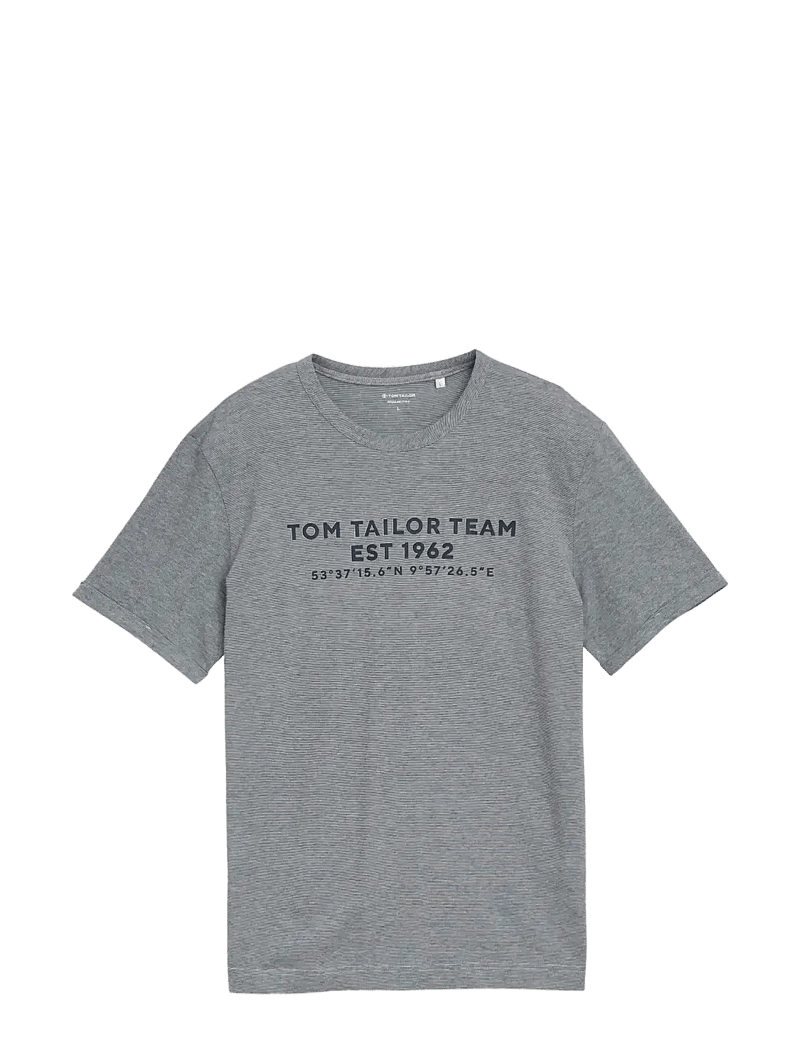 Tom Tailor - printed t-shirt - kortærmede t-shirts - navy white stripes - 1