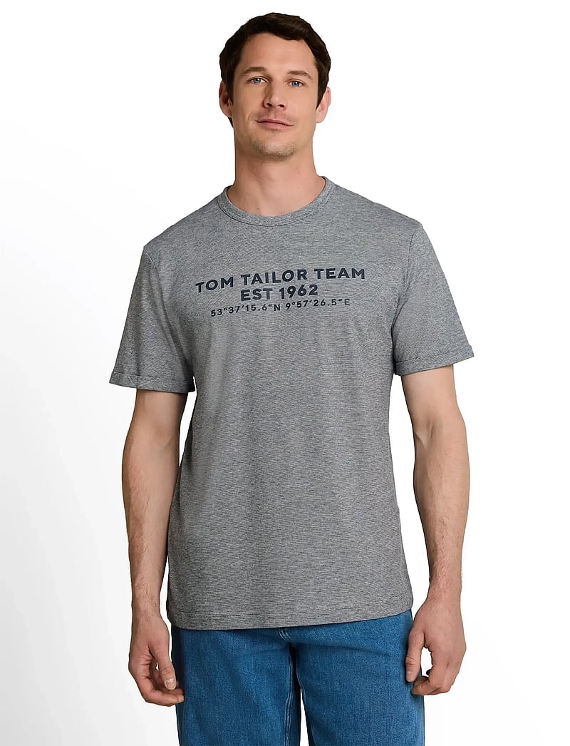Tom Tailor - printed t-shirt - kortærmede t-shirts - navy white stripes - 3