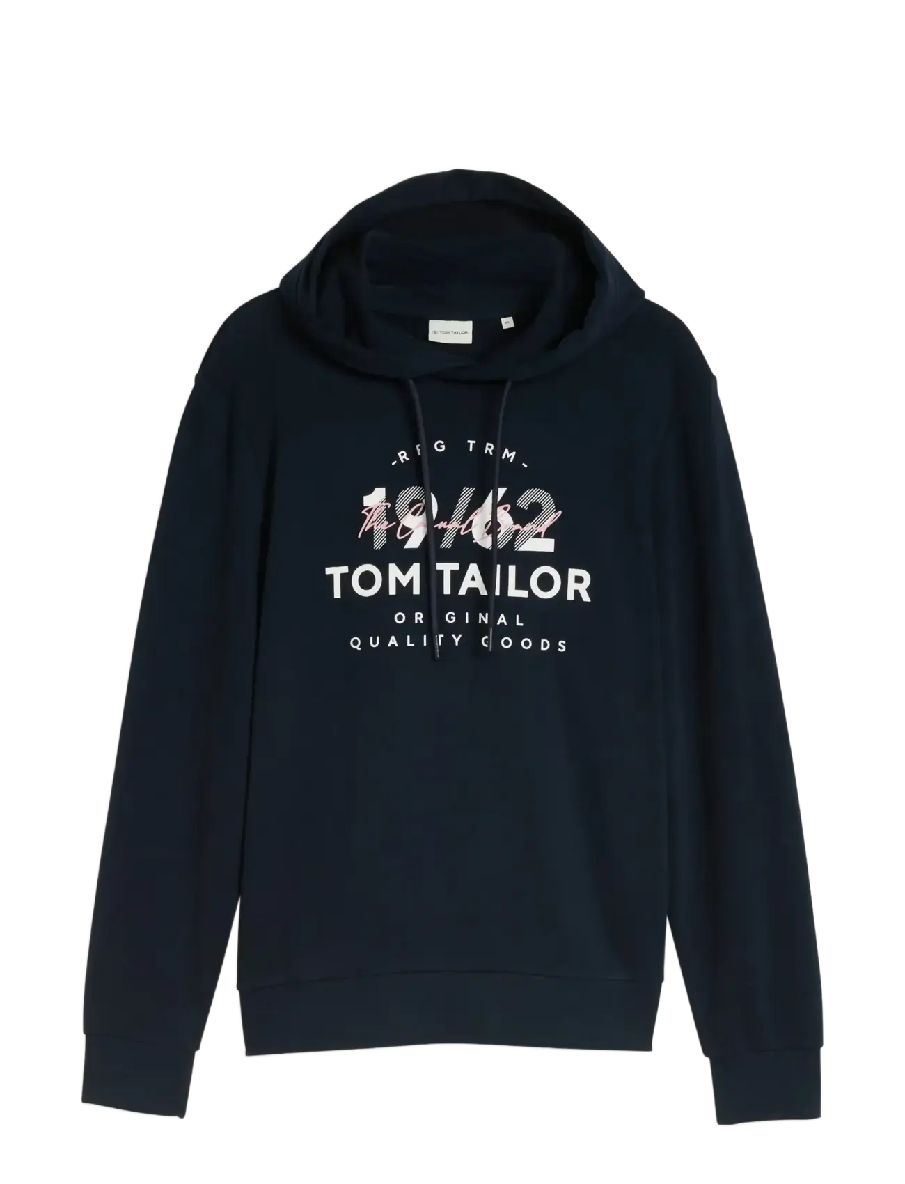 TOM TAILOR Printed Hoodie Navy - L - Herren