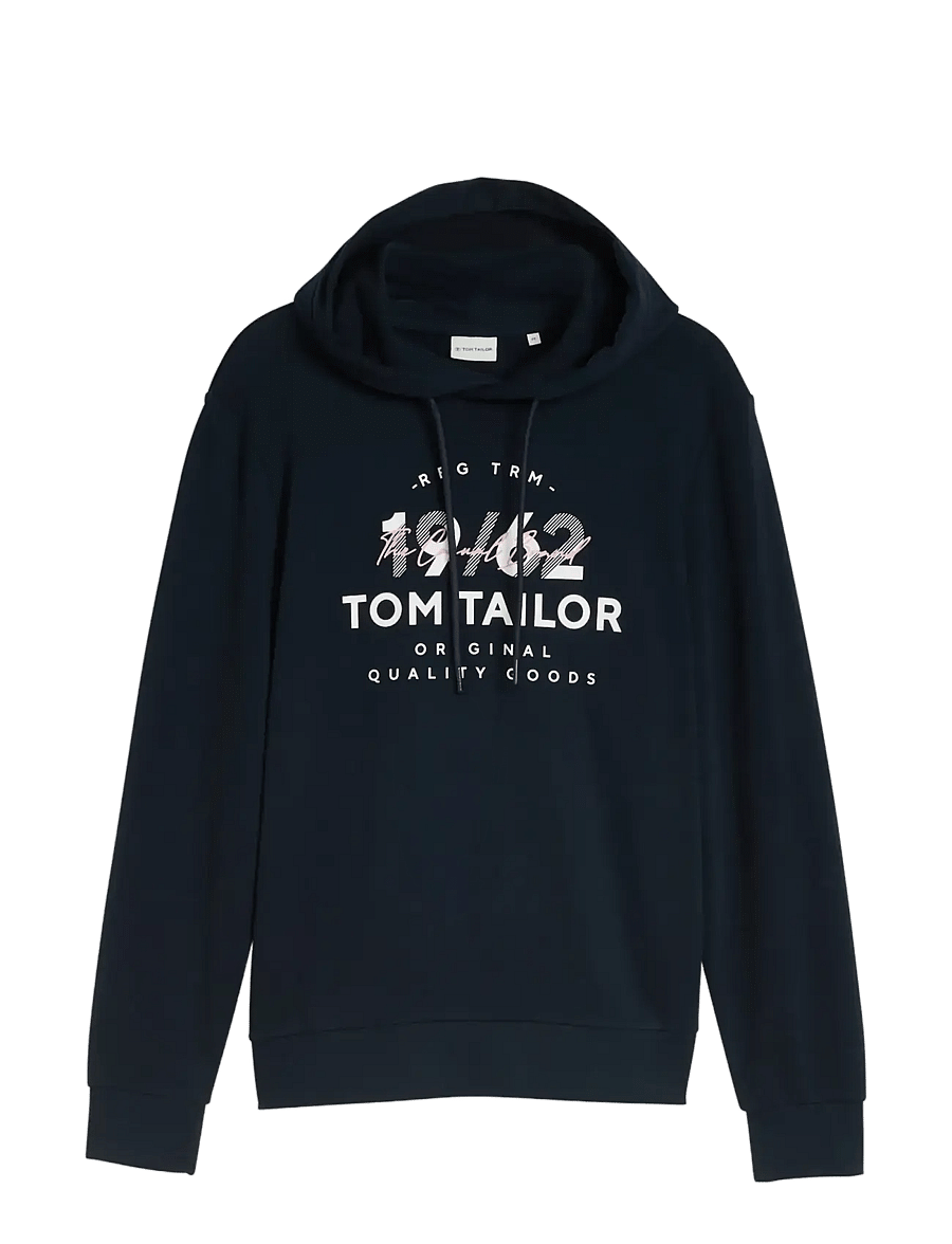Tom Tailor - printed hoodie - hoodies - sky captain blue - 1