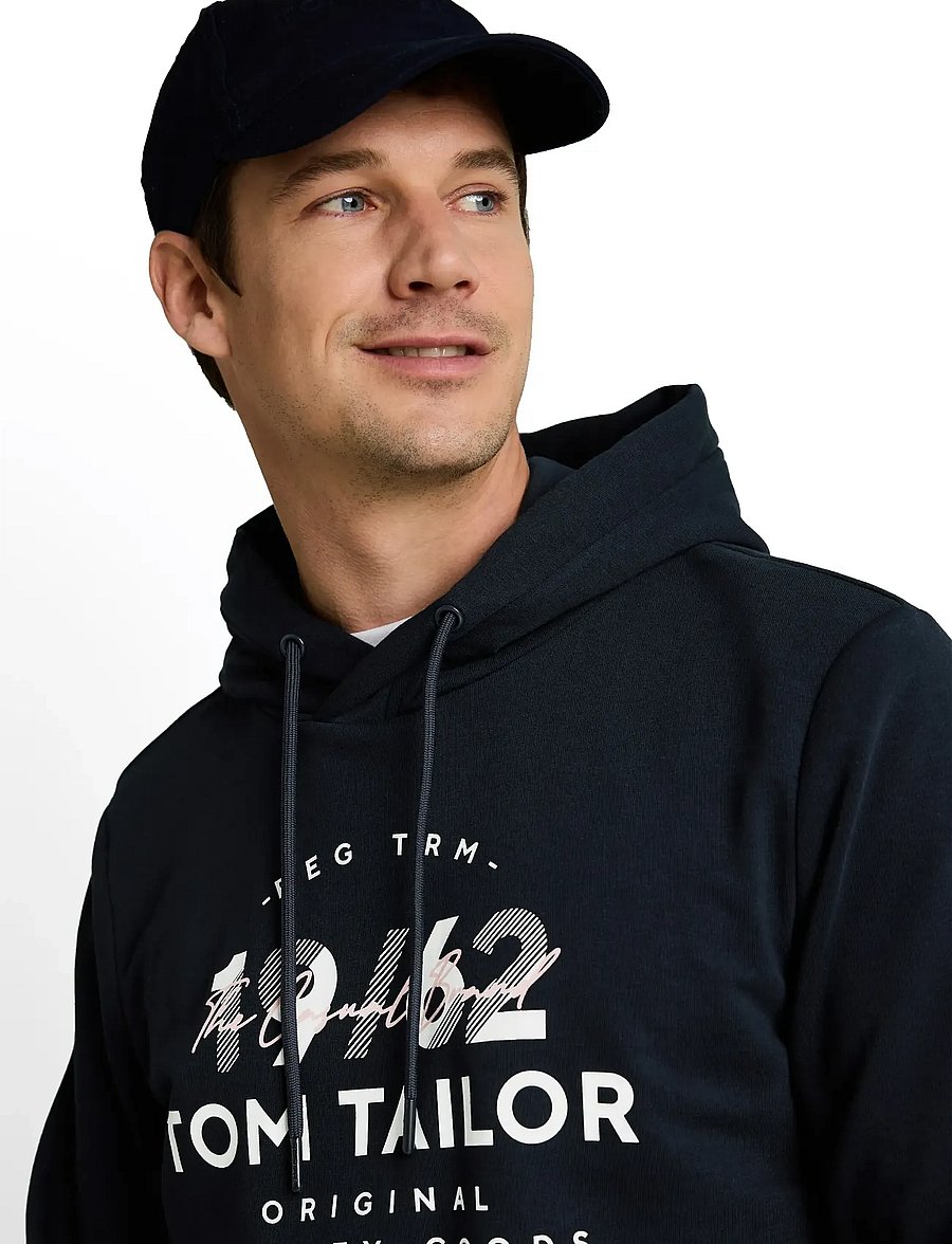 Tom Tailor - printed hoodie - hoodies - sky captain blue - 4