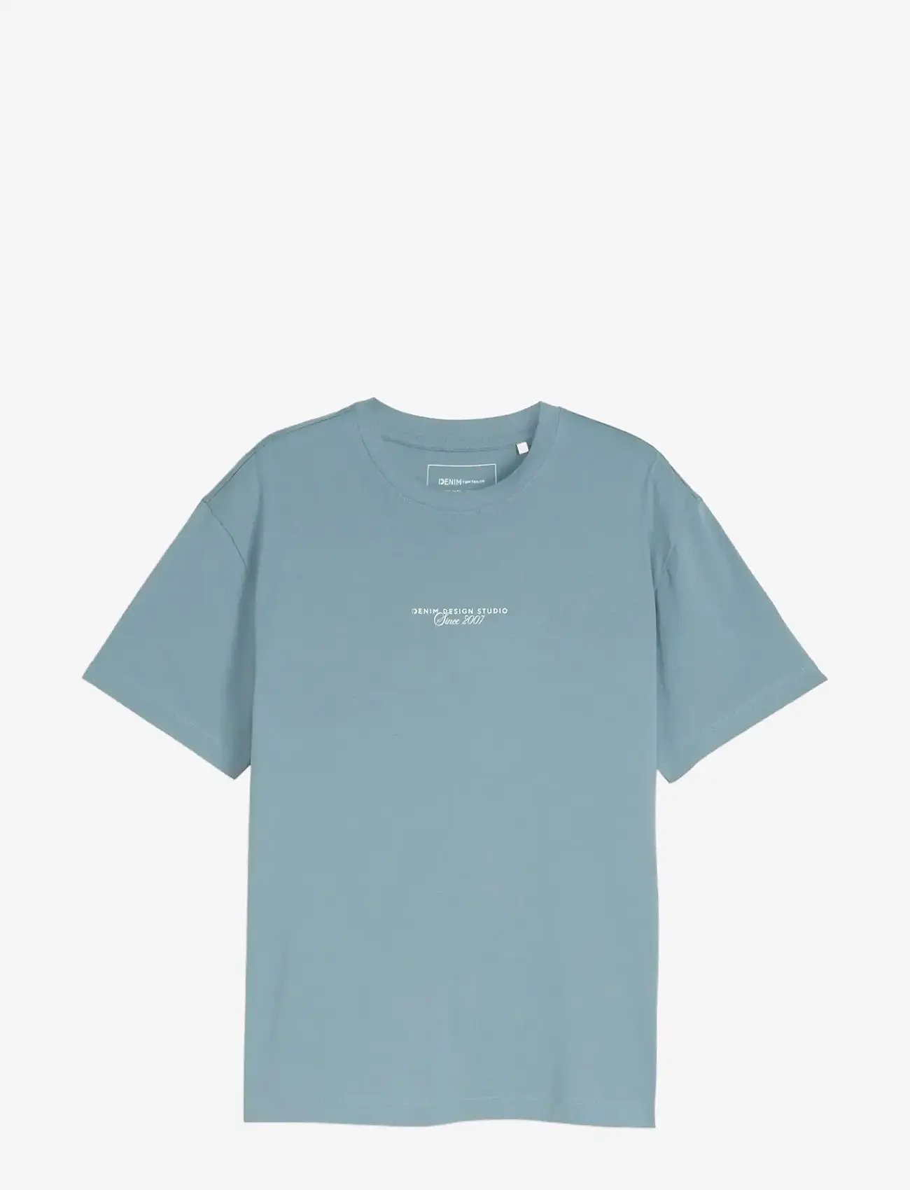 Tom Tailor - relaxed printed t-shirt - kortærmede t-shirts - citadel blue - 1