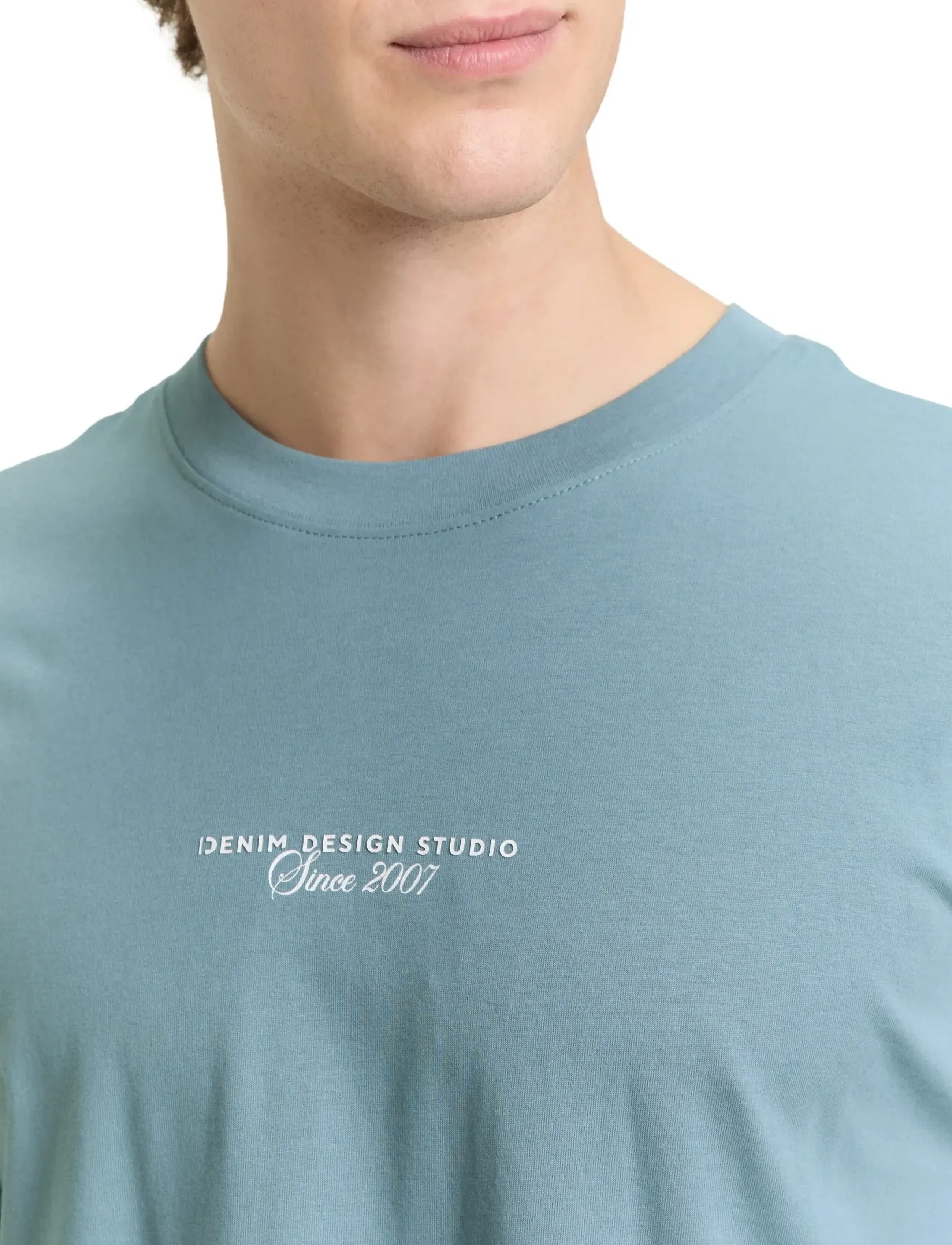 Tom Tailor - relaxed printed t-shirt - short-sleeved t-shirts - citadel blue - 5