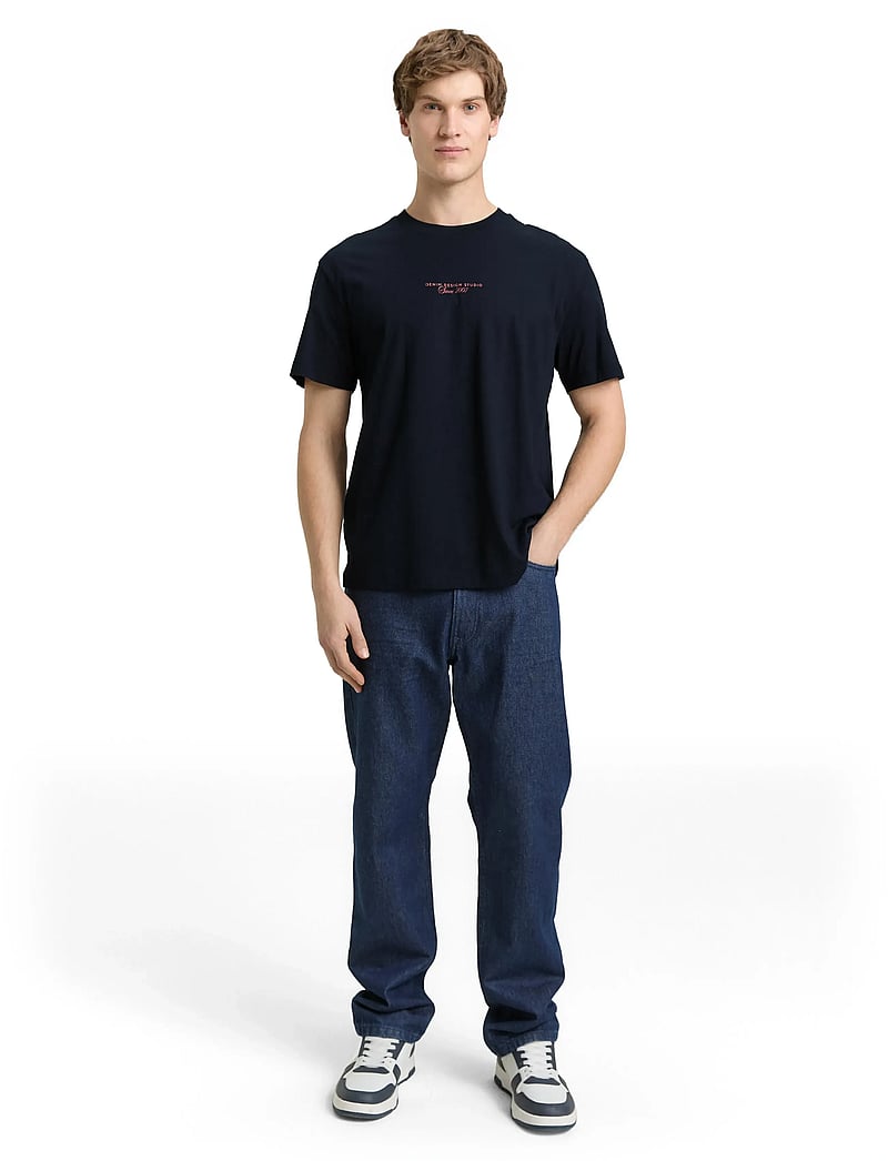 Tom Tailor - relaxed printed t-shirt - kortärmade t-shirts - sky captain blue - 3