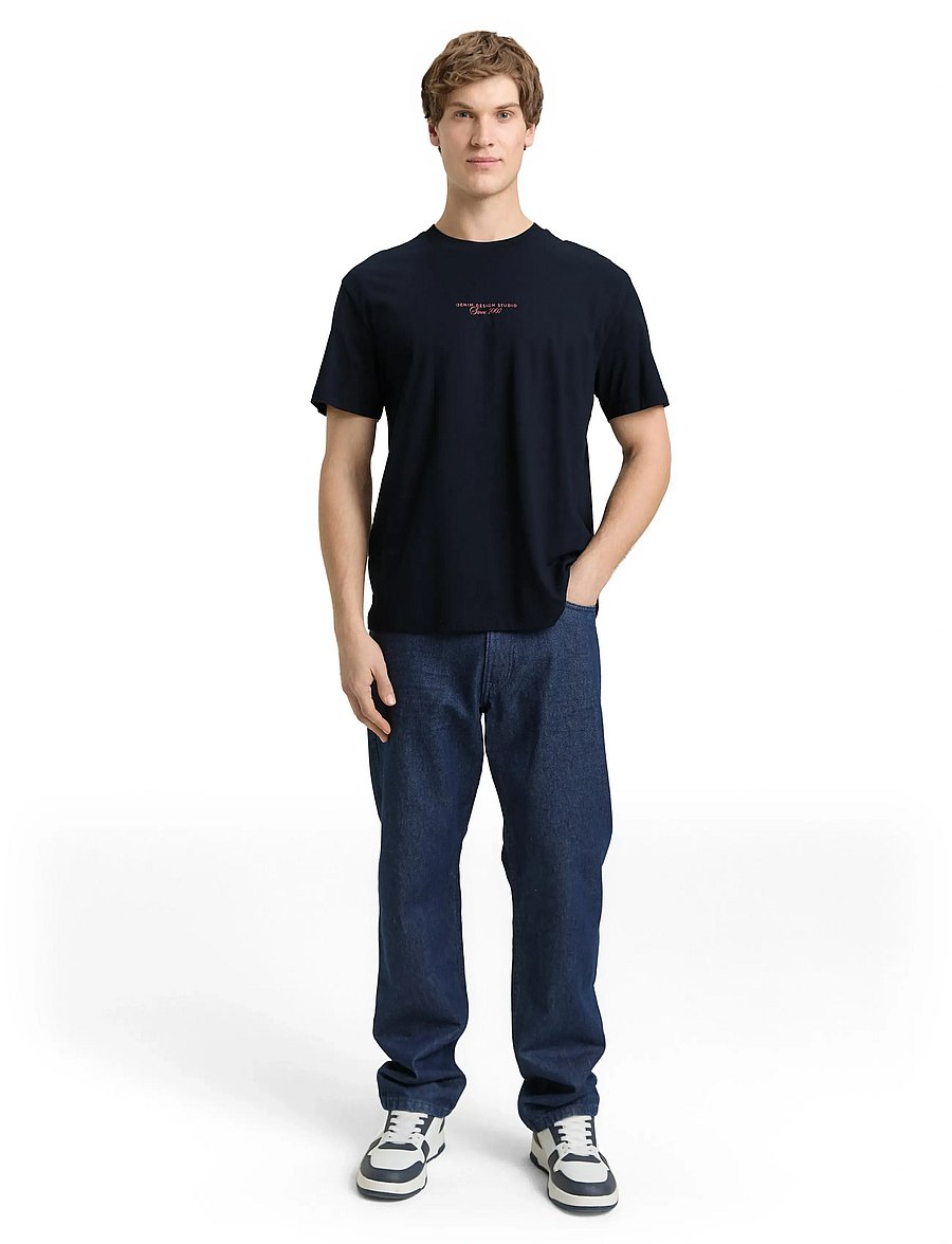 Tom Tailor - relaxed printed t-shirt - krótki rękaw - sky captain blue - 3