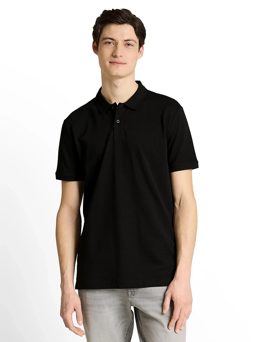 Tom Tailor - basic polo - kurzärmelig - black - 0