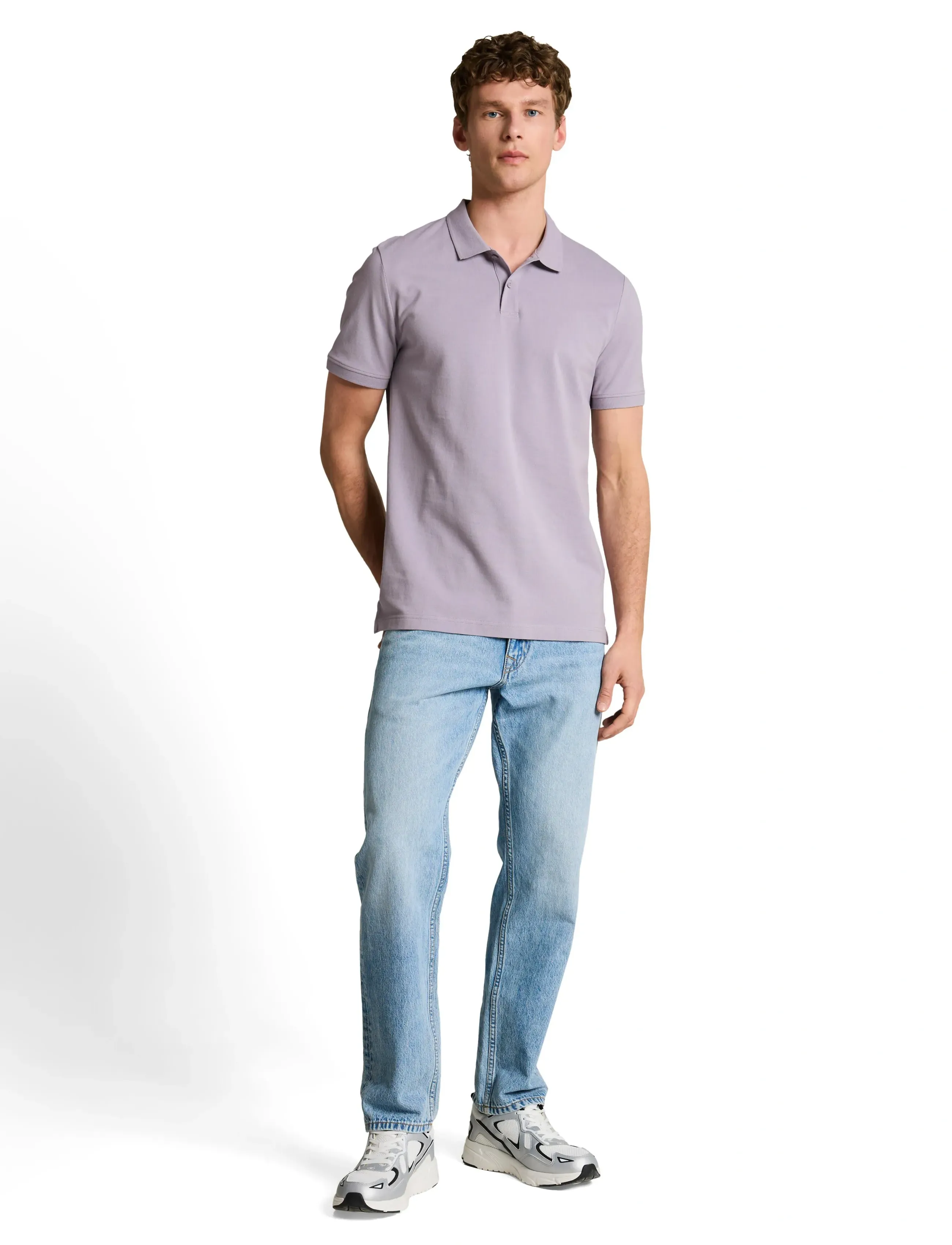 Tom Tailor - basic polo - kurzärmelig - soft lilac grey - 3