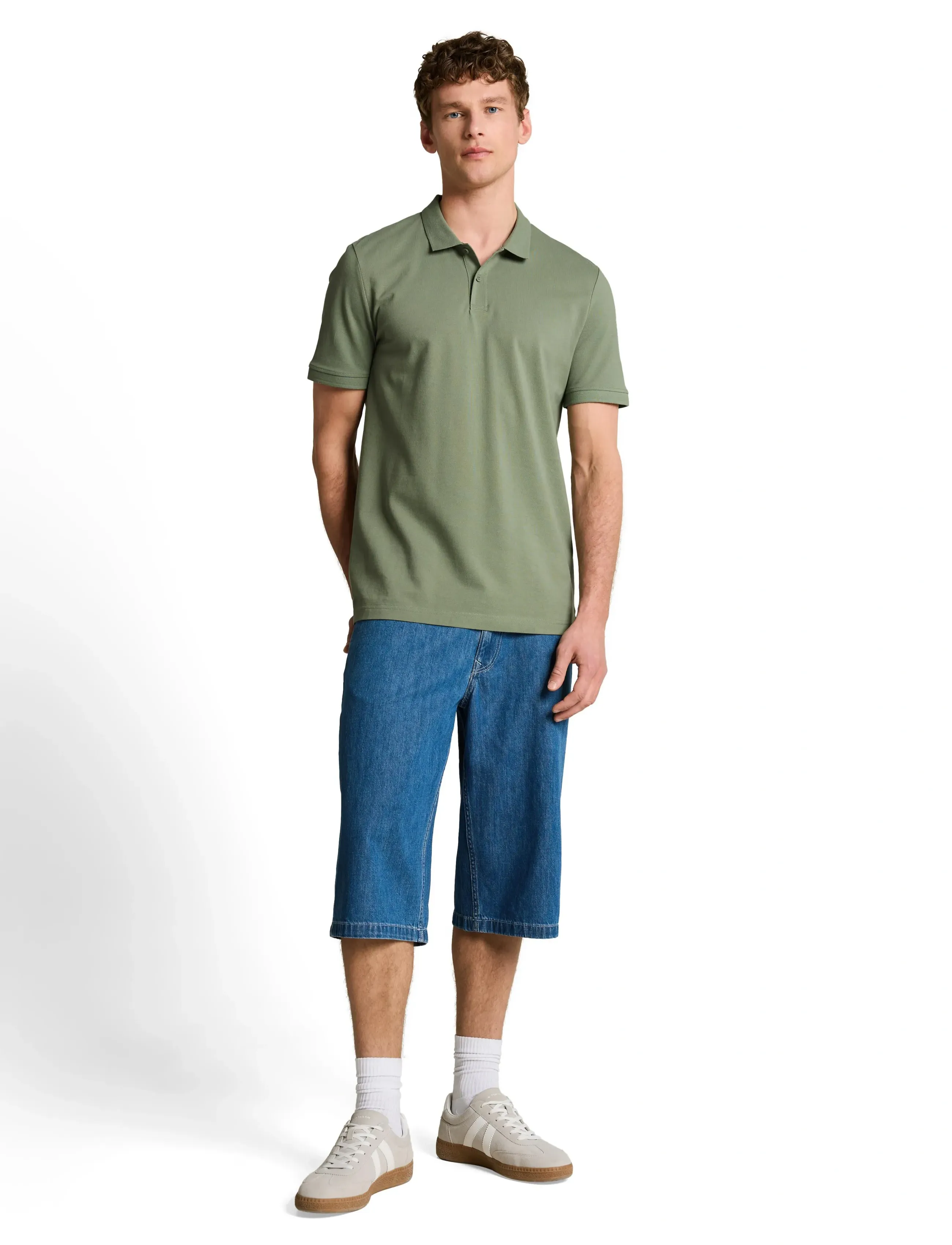 Tom Tailor - basic polo - laveste priser - soft sage - 3