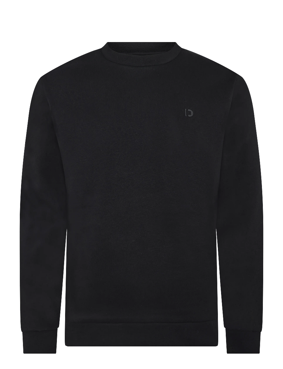 Tom Tailor - solid crew neck sweatshirt - sweatshirts - black - 1