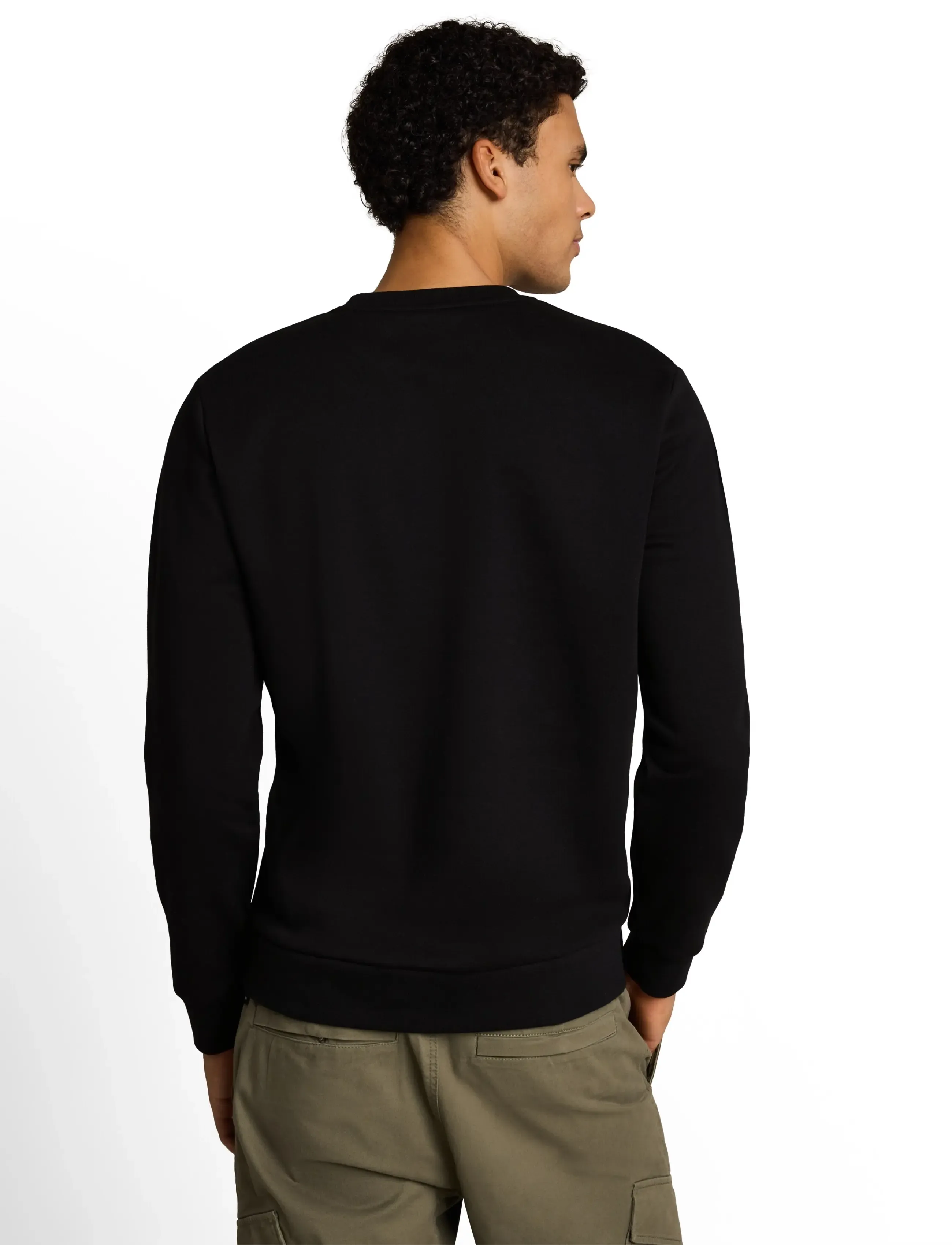 Tom Tailor - solid crew neck sweatshirt - sweatshirts - black - 3