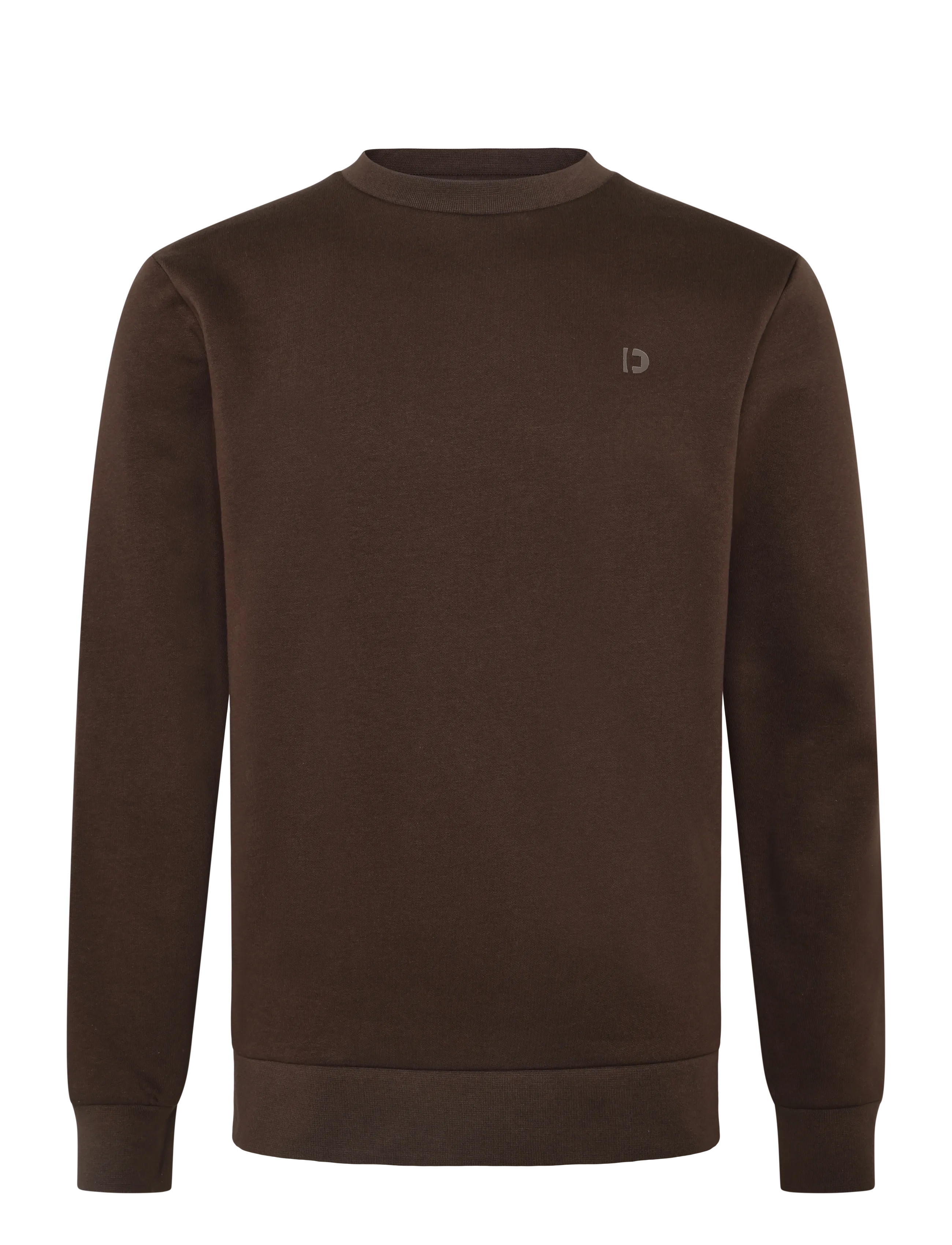 Tom Tailor - solid crew neck sweatshirt - kollektioner - cool dark brown - 1