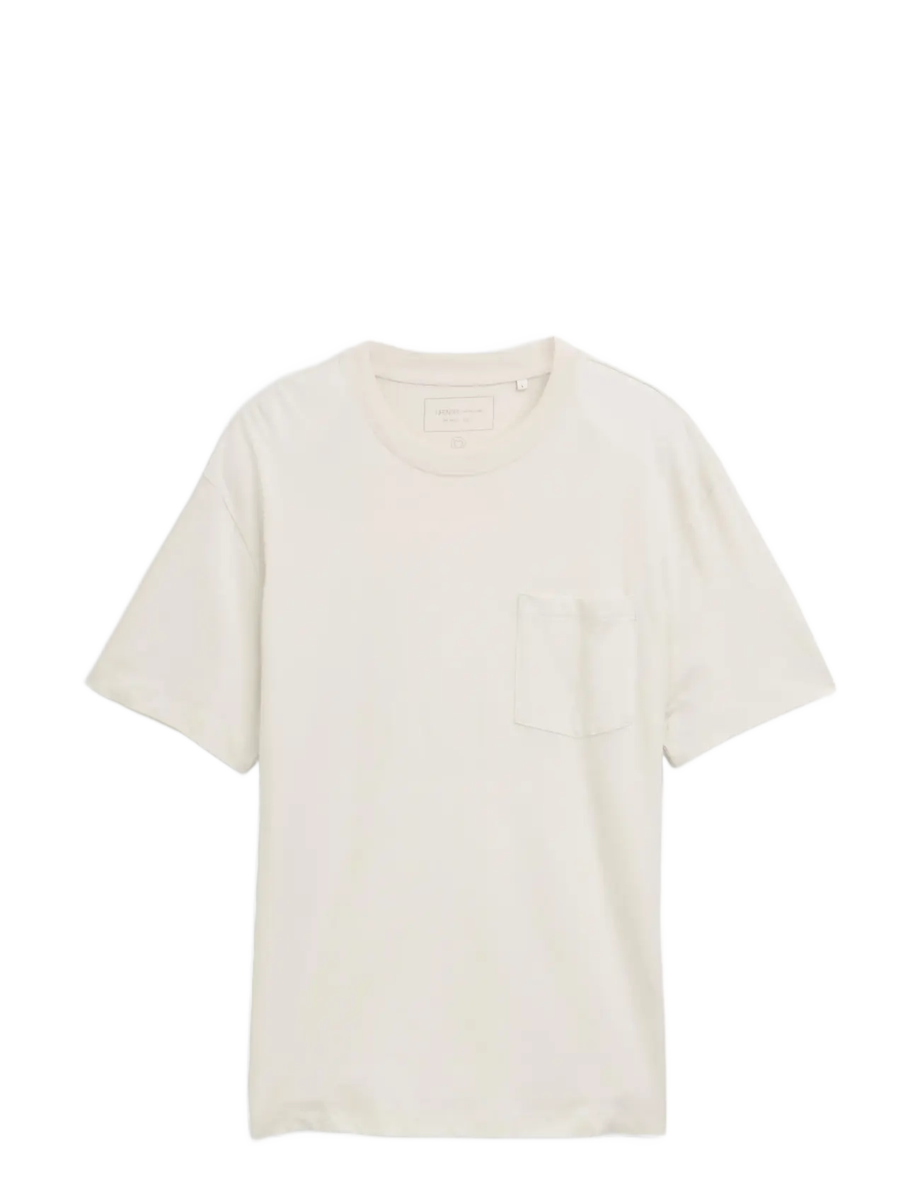 Tom Tailor relaxed t-shirt with pocket - T-shirts - GREYISH WHITE / grey