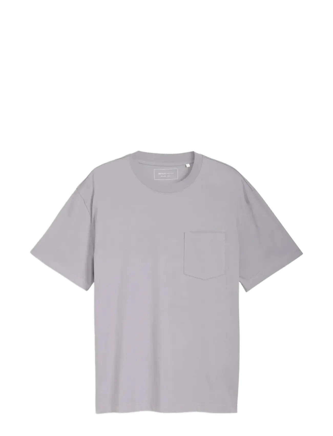 Tom Tailor relaxed t-shirt with pocket - T-shirts - SOFT LILAC GREY / grey