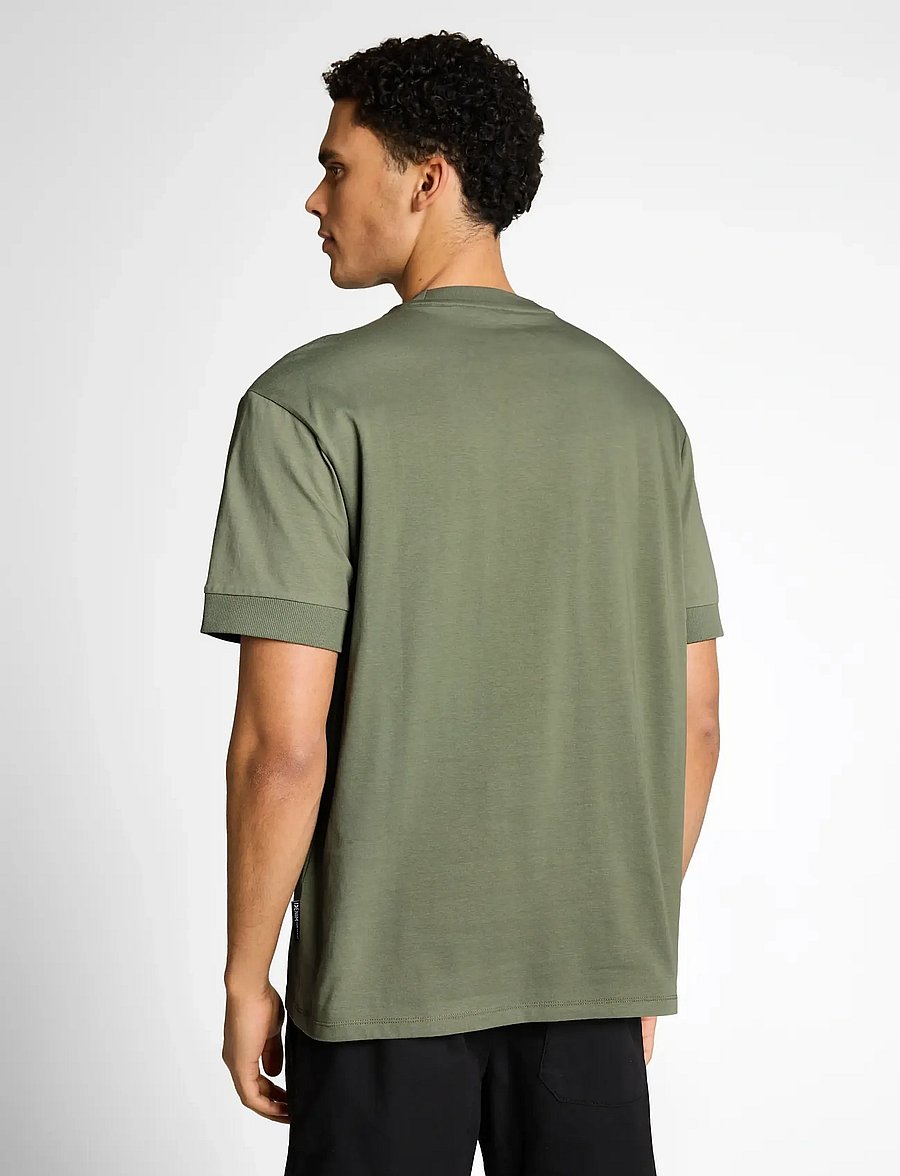 Tom Tailor - relaxed rib sleeve t-shirt - kurzärmelige t-shirts - sea spray - 2