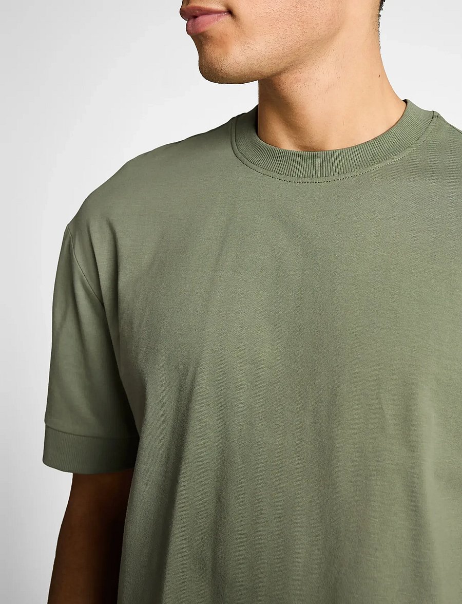 Tom Tailor - relaxed rib sleeve t-shirt - kurzärmelige t-shirts - sea spray - 4