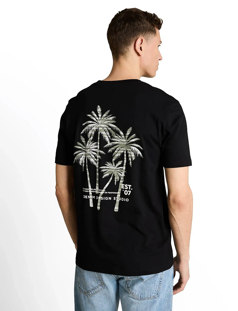 Tom Tailor - printed t-shirt - kurzärmelige t-shirts - black - 2