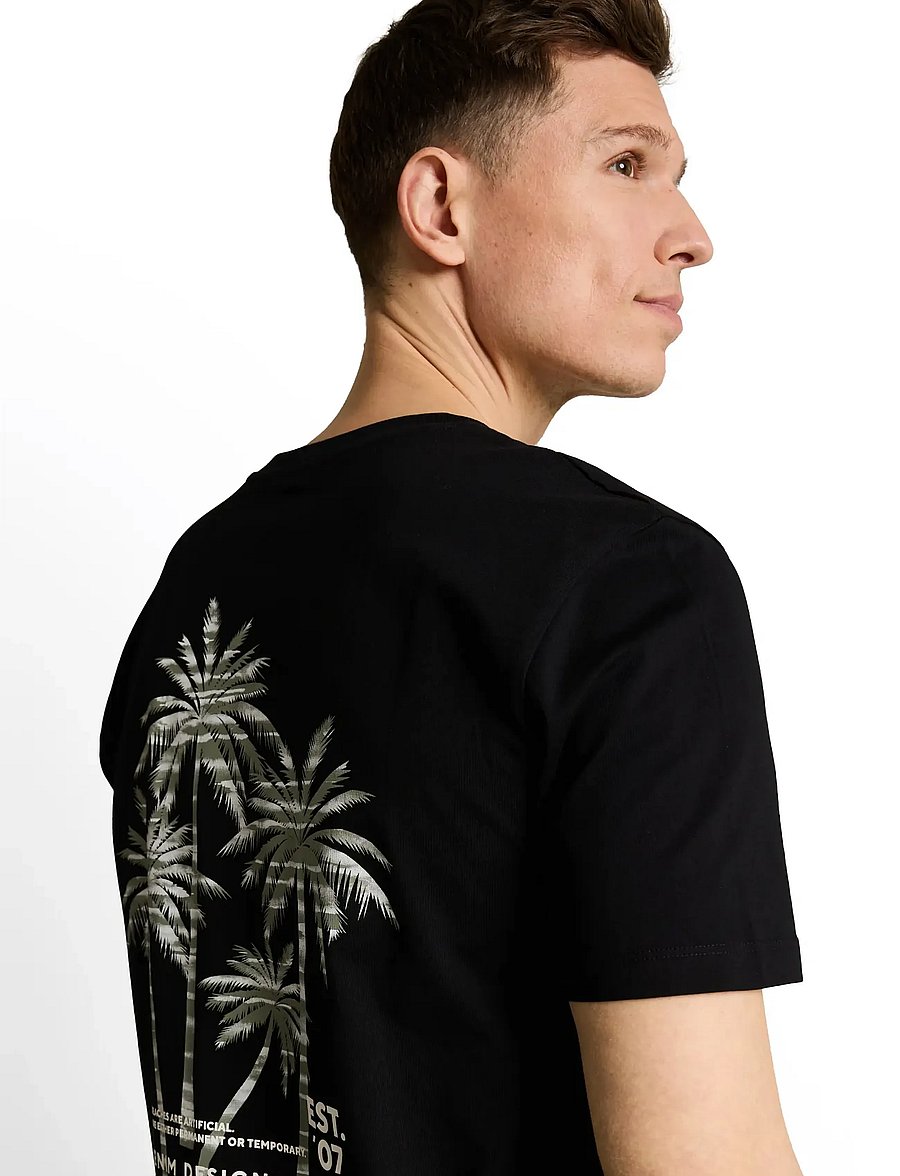 Tom Tailor - printed t-shirt - kurzärmelige t-shirts - black - 3