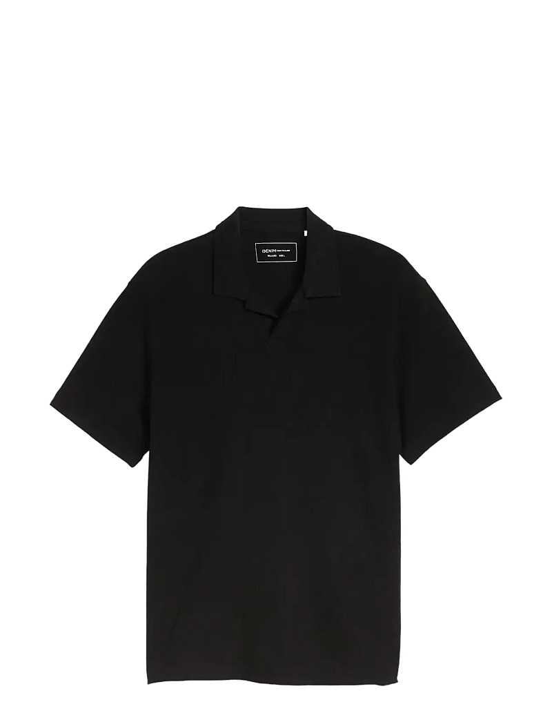 Tom Tailor - relaxed structured polo - kurzärmelig - black - 1
