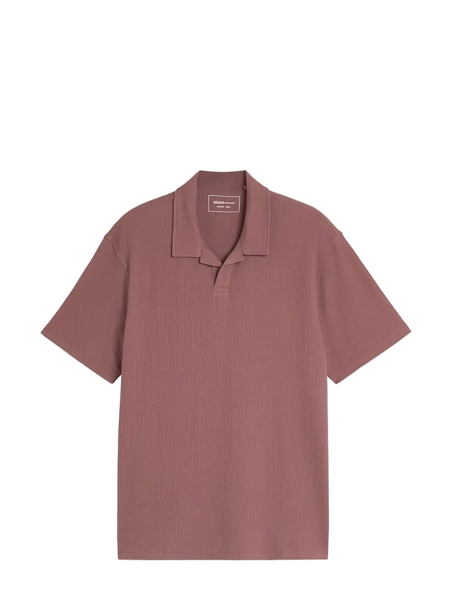 Tom Tailor - relaxed structured polo - kurzärmelig - rose taupe - 1