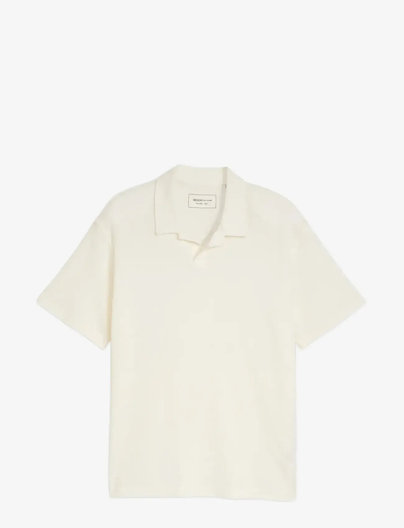Tom Tailor - relaxed structured polo - kurzärmelig - wool white - 1