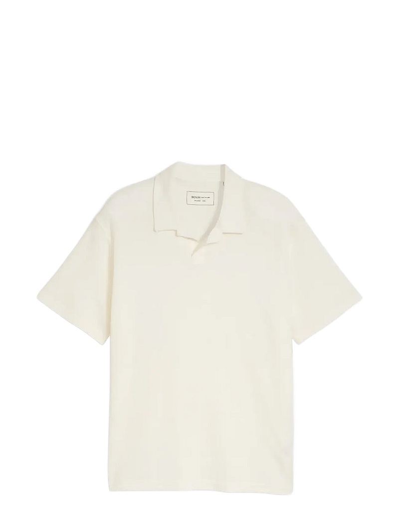 Tom Tailor - relaxed structured polo - kurzärmelig - wool white - 1