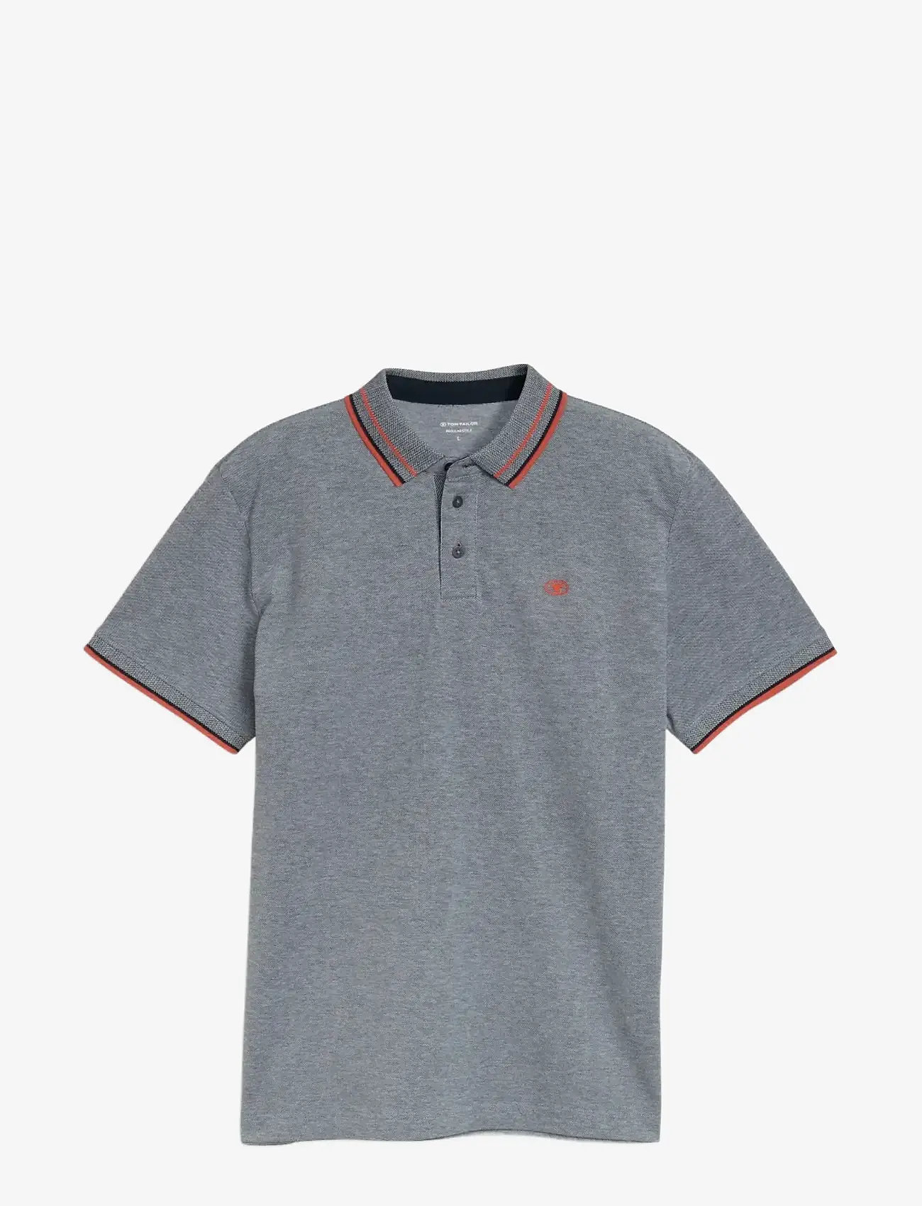 Tom Tailor - printed polo - die niedrigsten preise - navy white two tone pique - 1