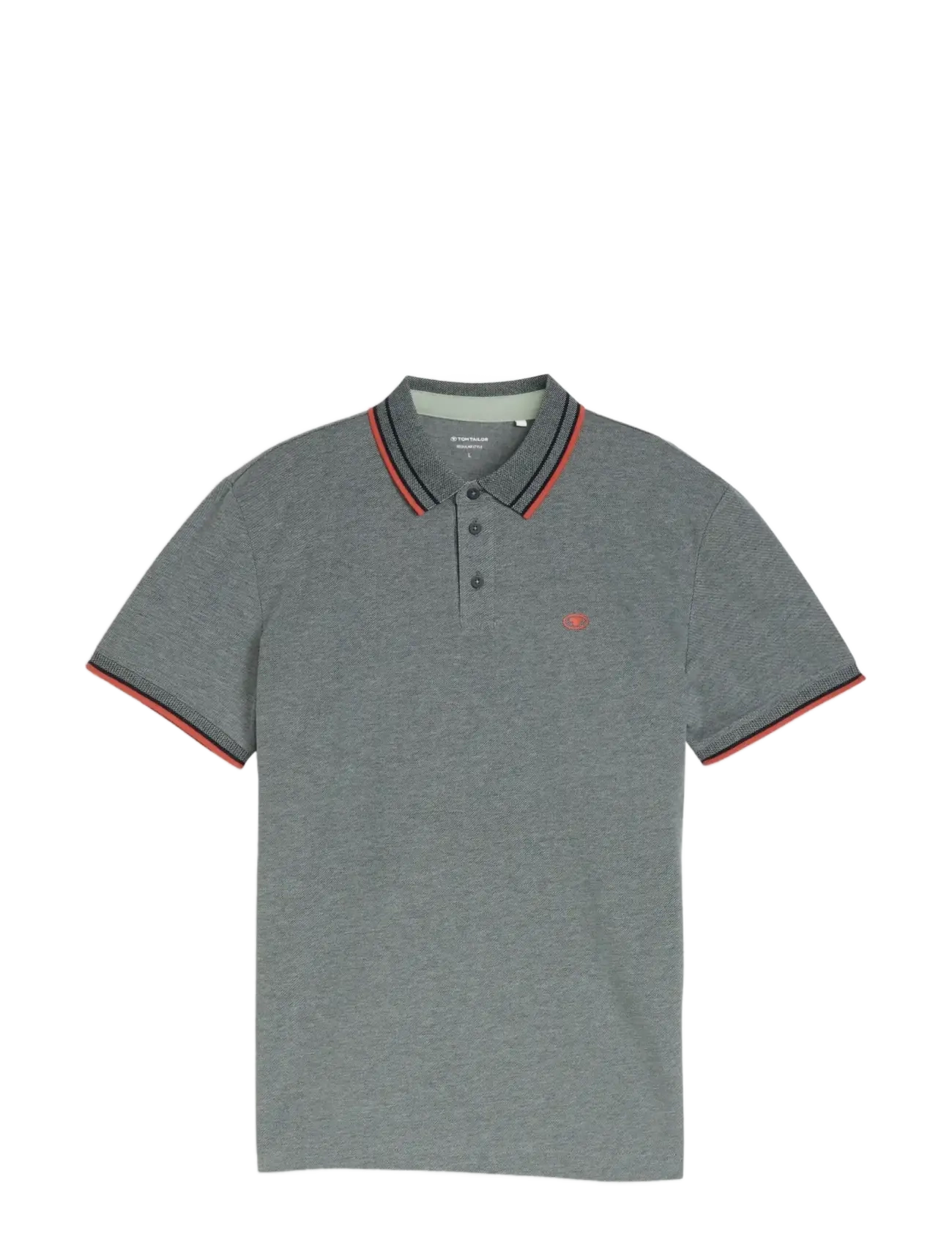 TOM TAILOR Printed Polo Grau - M - Herren