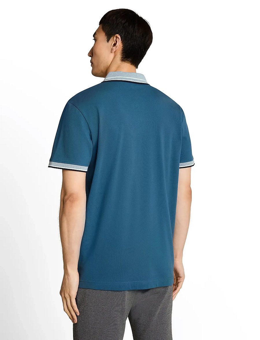 Tom Tailor - printed polo - kurzärmelig - real teal blue - 2