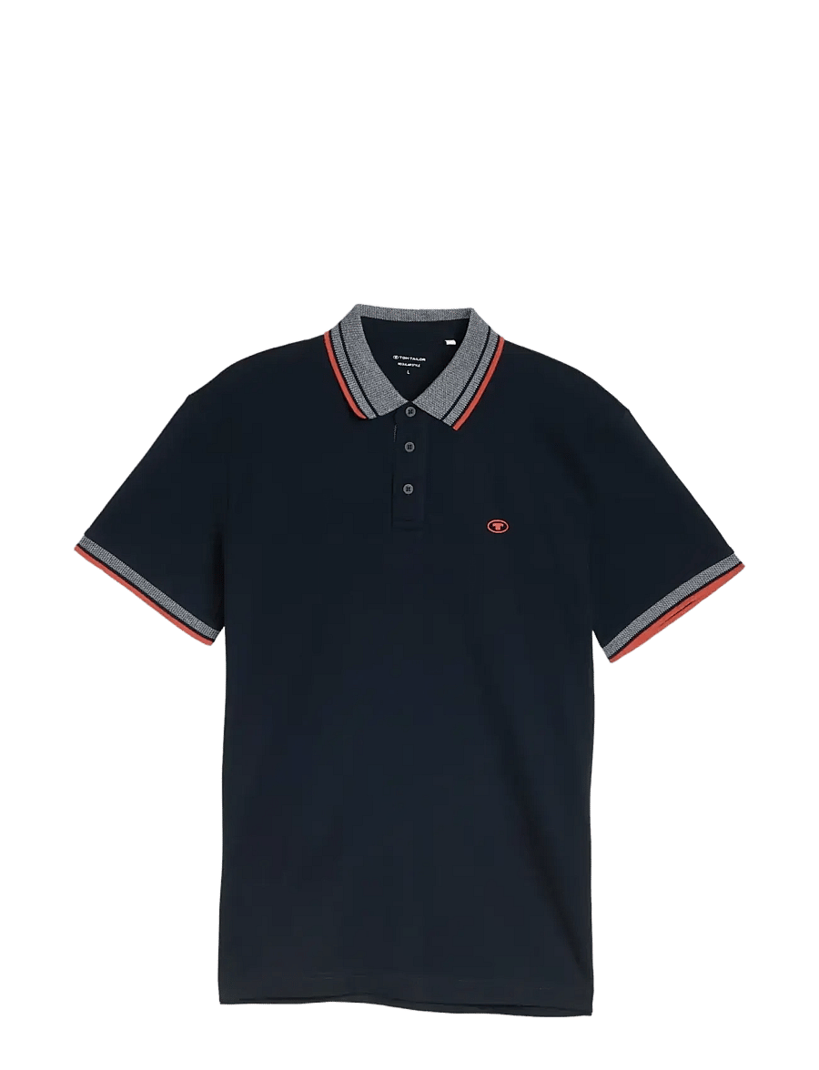 Tom Tailor - printed polo - short-sleeved polos - sky captain blue - 1