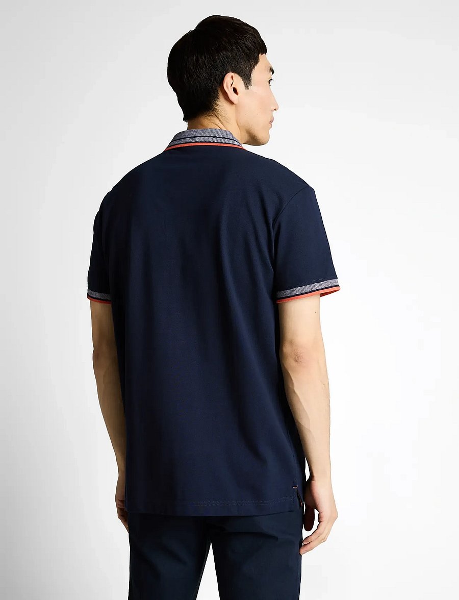 Tom Tailor - printed polo - short-sleeved polos - sky captain blue - 2