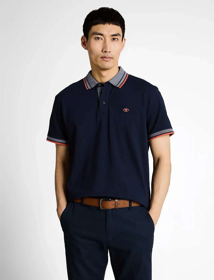 Tom Tailor - printed polo - short-sleeved polos - sky captain blue - 3
