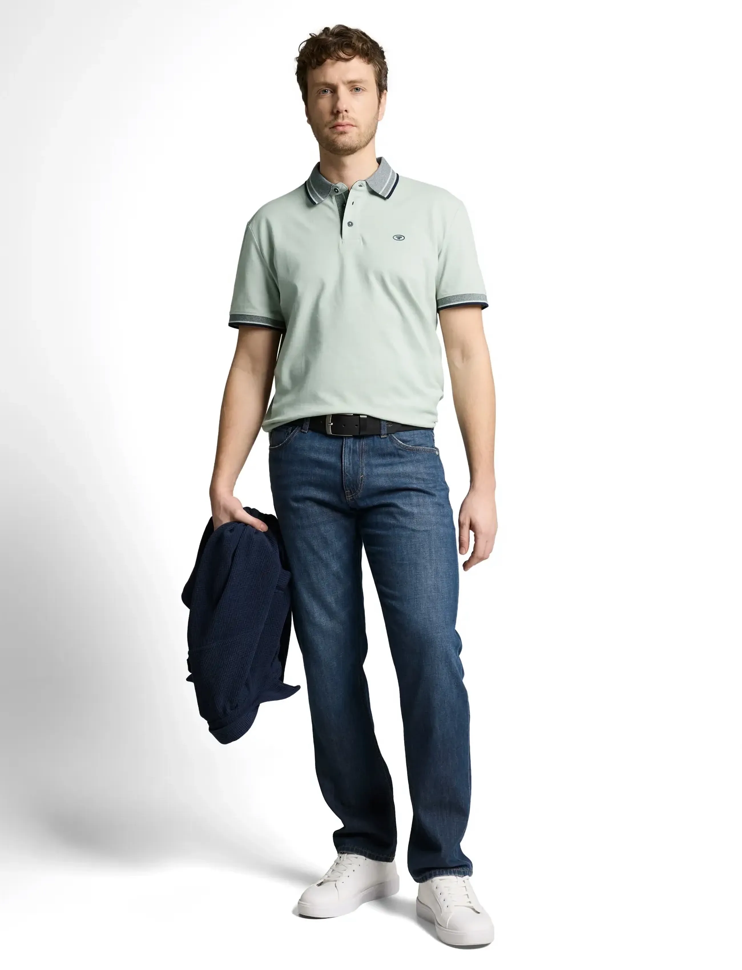 Tom Tailor Printed Polo, XL, Polos, Grün - Short-sleeved, Männerswear